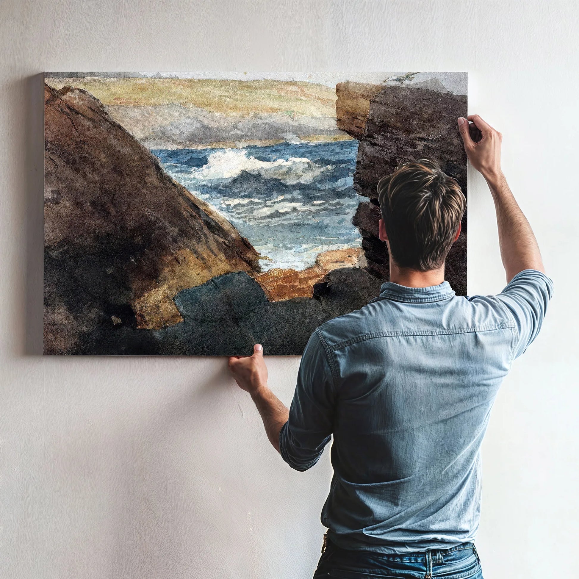 Through The Rocks By Winslow Homer Fine Art Print