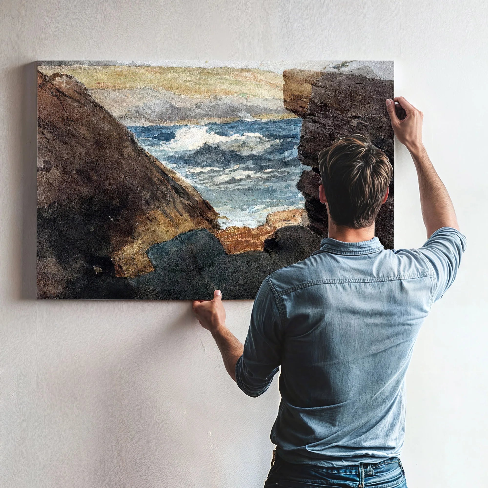 Through The Rocks By Winslow Homer Fine Art Print