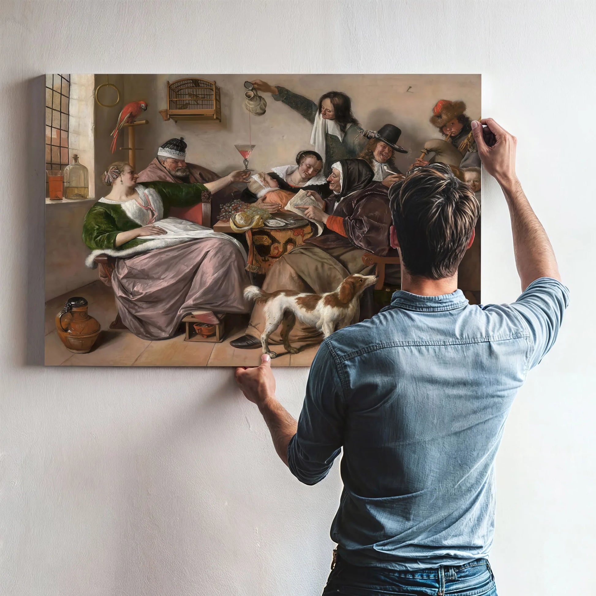As The Old Singso Pipe The Young by Jan Steen Fine Art Print