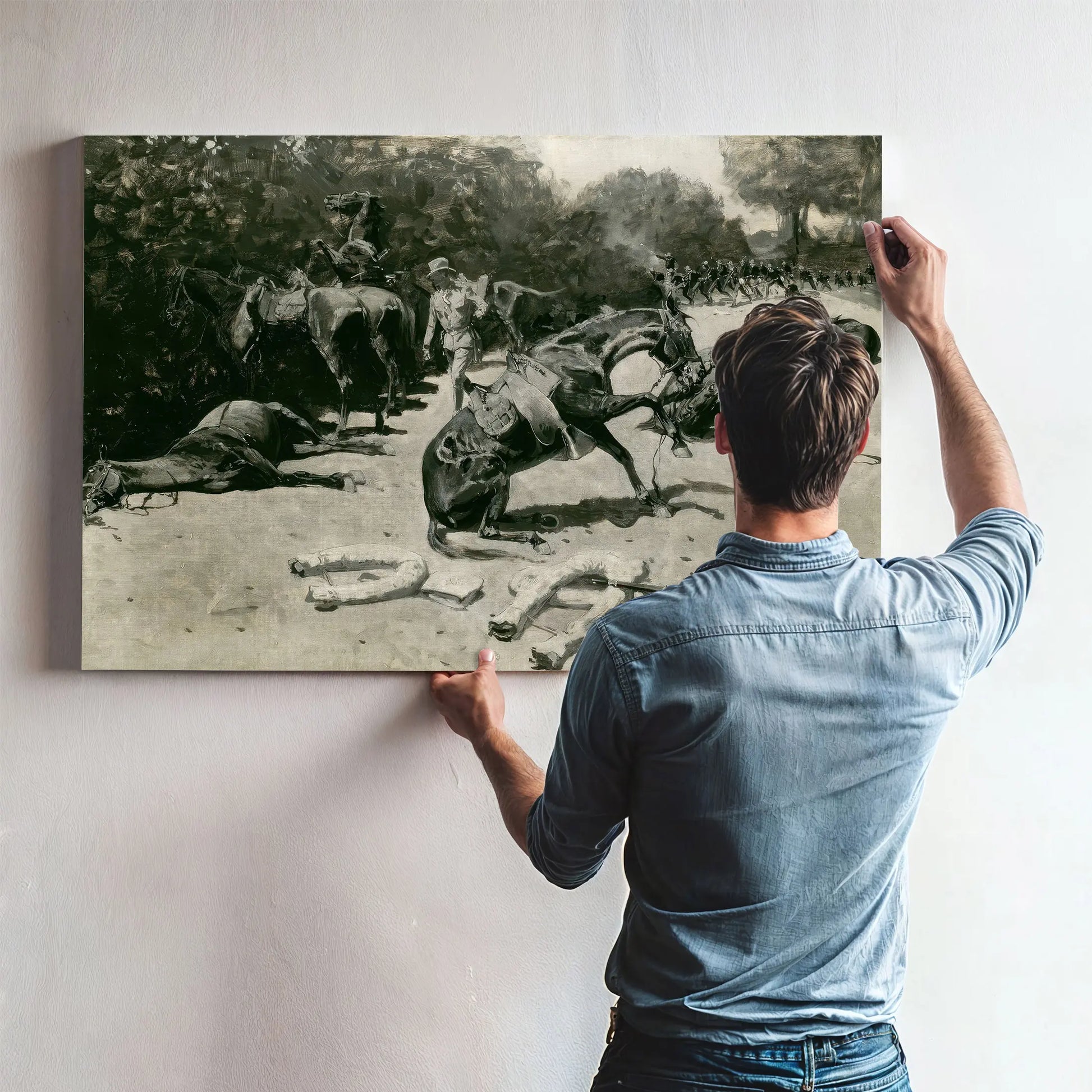 How The Horses Died For Their Country At Santiago by Frederic Remington