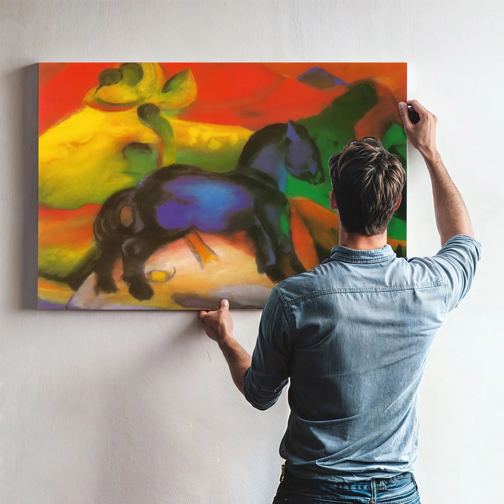 The Little Blue Horse By Franz Marc Fine Art Print