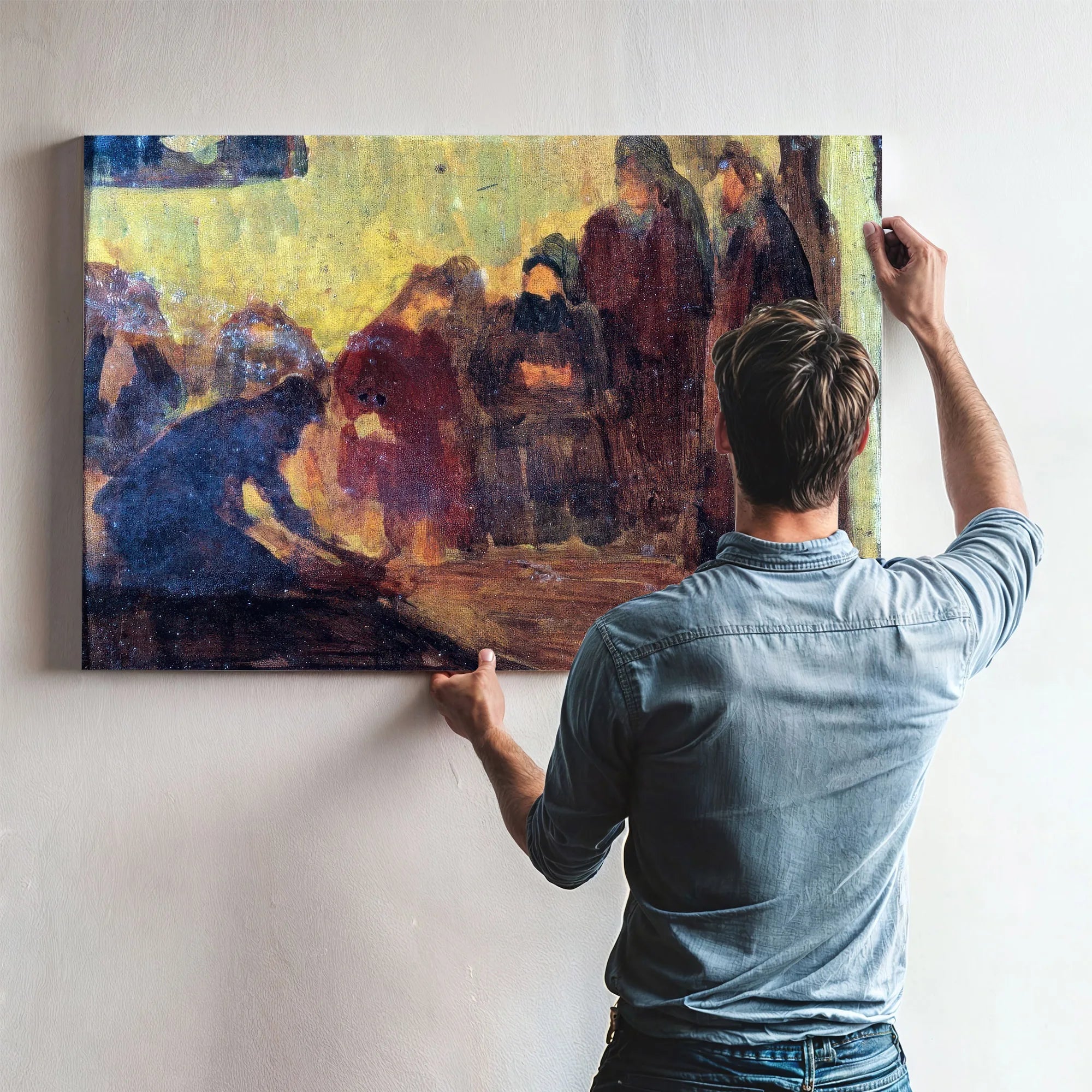 Study, Christ Washing The Feet Of The Disciples By Henry Ossawa Tanner Fine Art Print