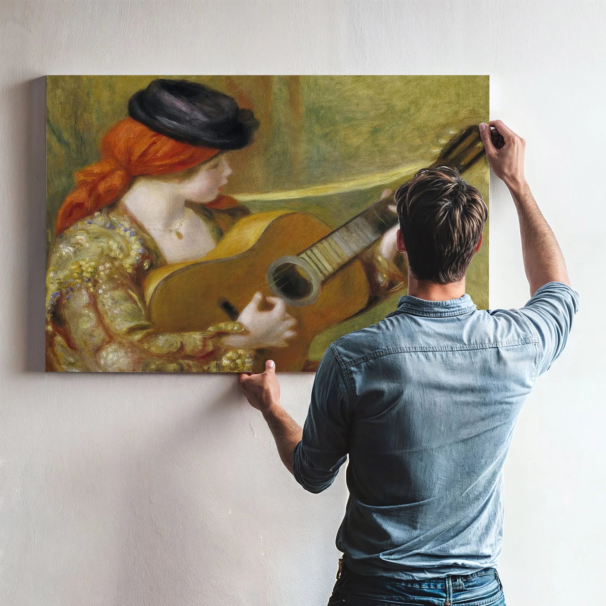Young Spanish Woman With A Guitar (Jeune Espagnole Jouant De La Guitare) By Pierre Auguste Renoir Fine Art Print