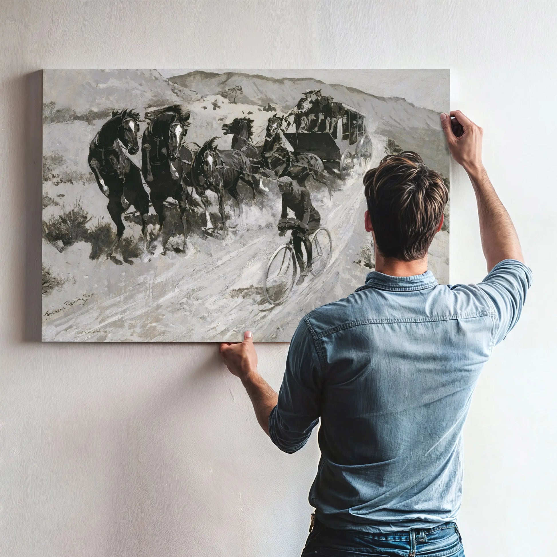 The Right Of The Road By Frederic S Remington  by Frederic Remington