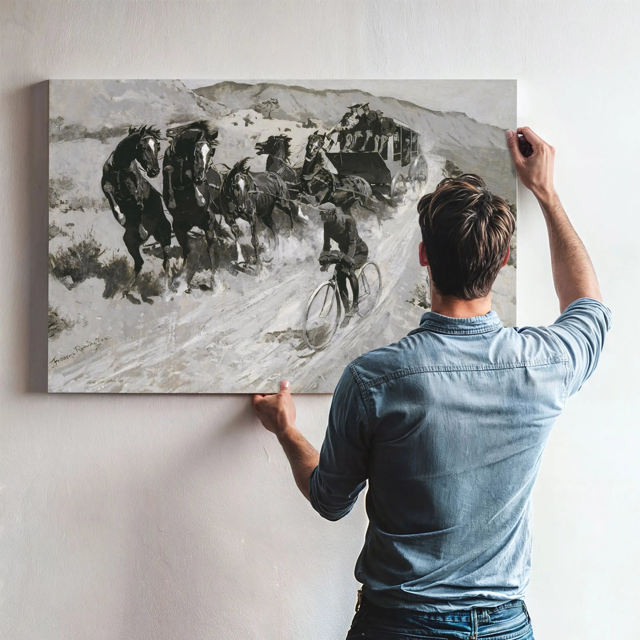 The Right Of The Road By Frederic S Remington  by Frederic Remington