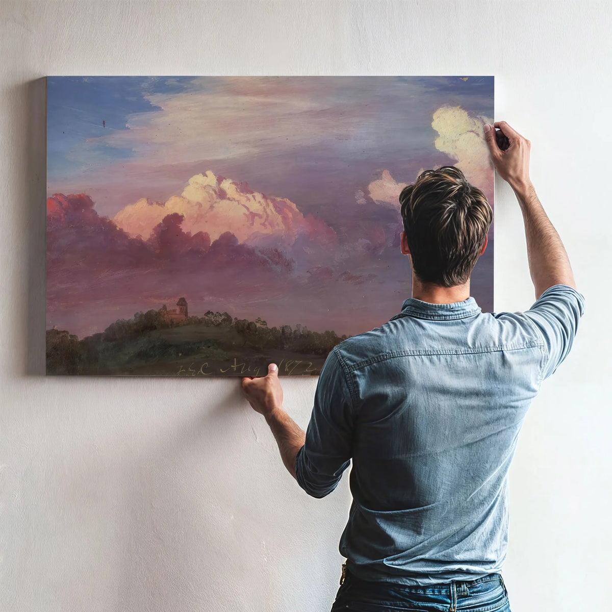 Olana In The Clouds By Frederic Edwin Church Fine Art Print