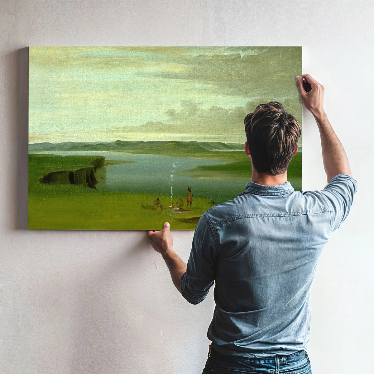 Prairie Bluffs At Sunrise, Near The Mouth Of The Yellowstone River By George Catlin Fine Art Print