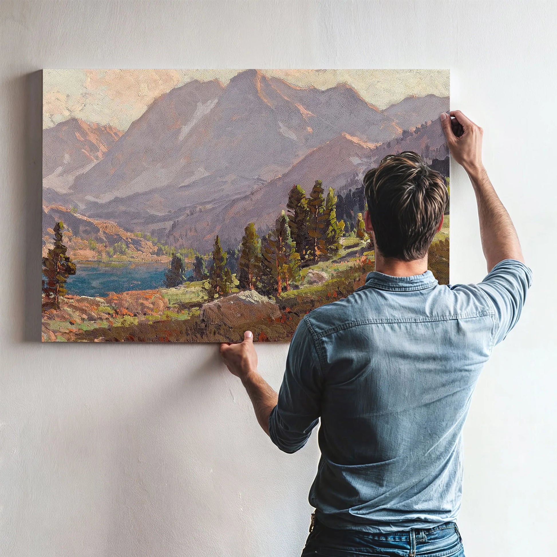 View At Sabrina Lake, Inyo County By Edgar Payne Fine Art Print