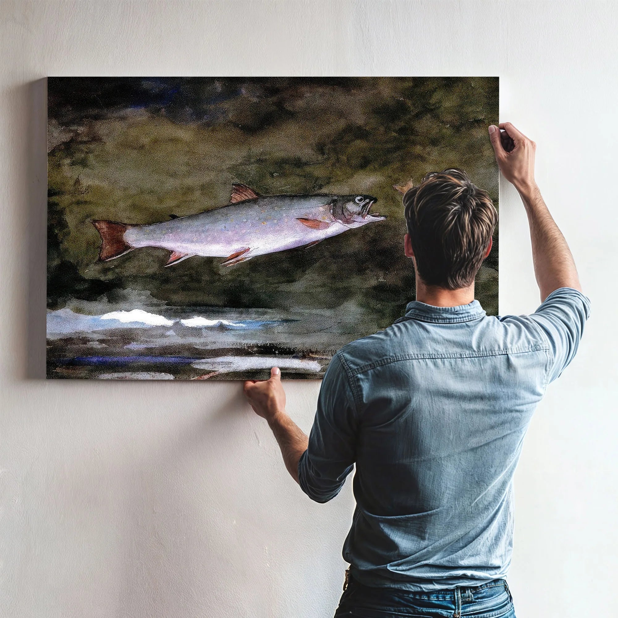 Leaping Trout By Winslow Homer Fine Art Print