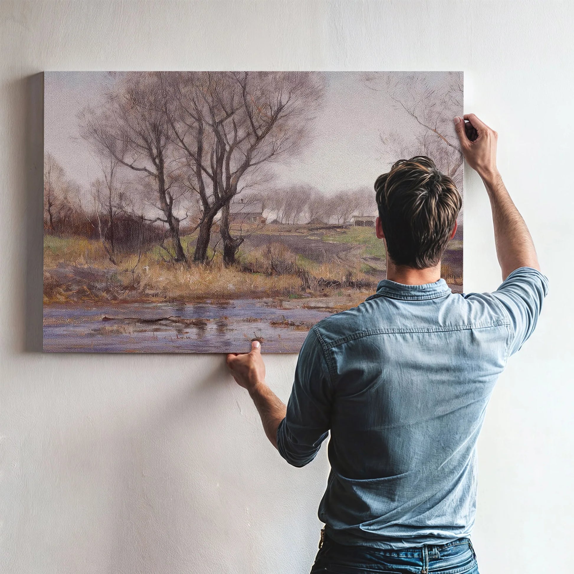 Owens Valley Farm By William Wendt Fine Art Print