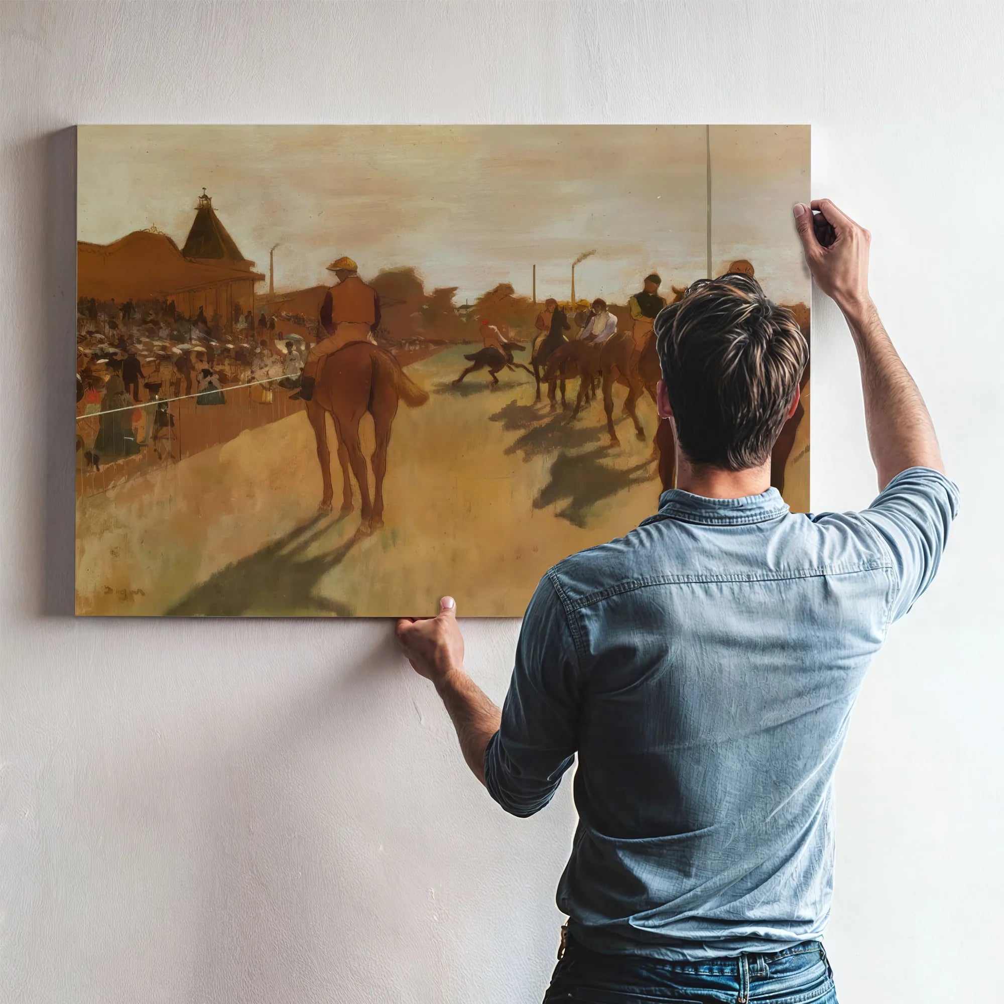 At The Race Course By Edgar Degas Fine Art Print
