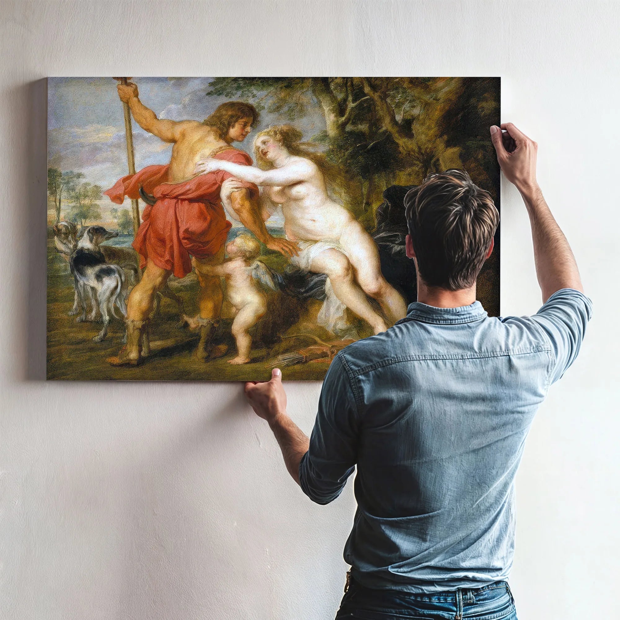Venus And Adonis By Peter Paul Rubens Fine Art Print