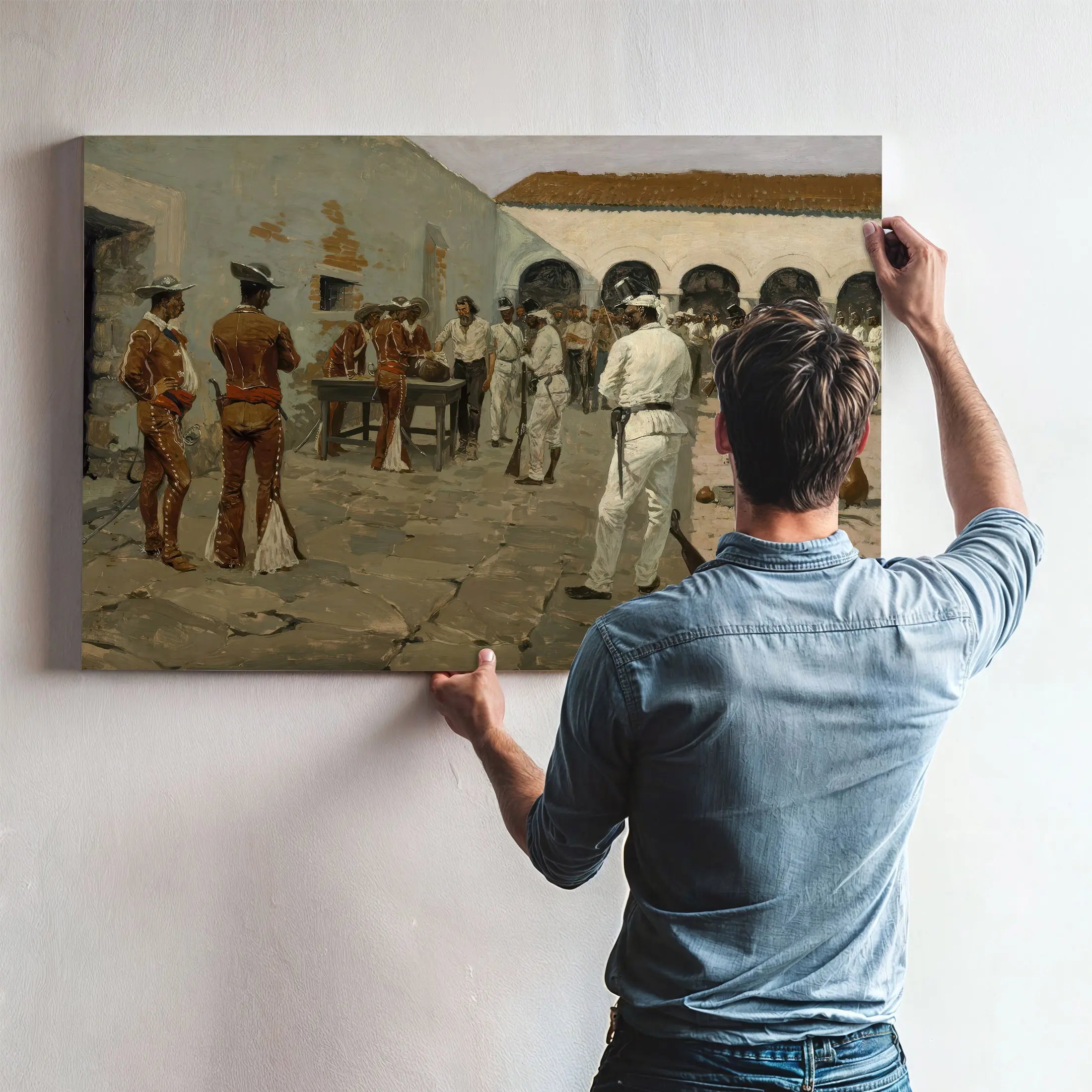 Frederic Remingtonthe Mier Expedition The Drawing Of The Black Bean by Frederic Remington