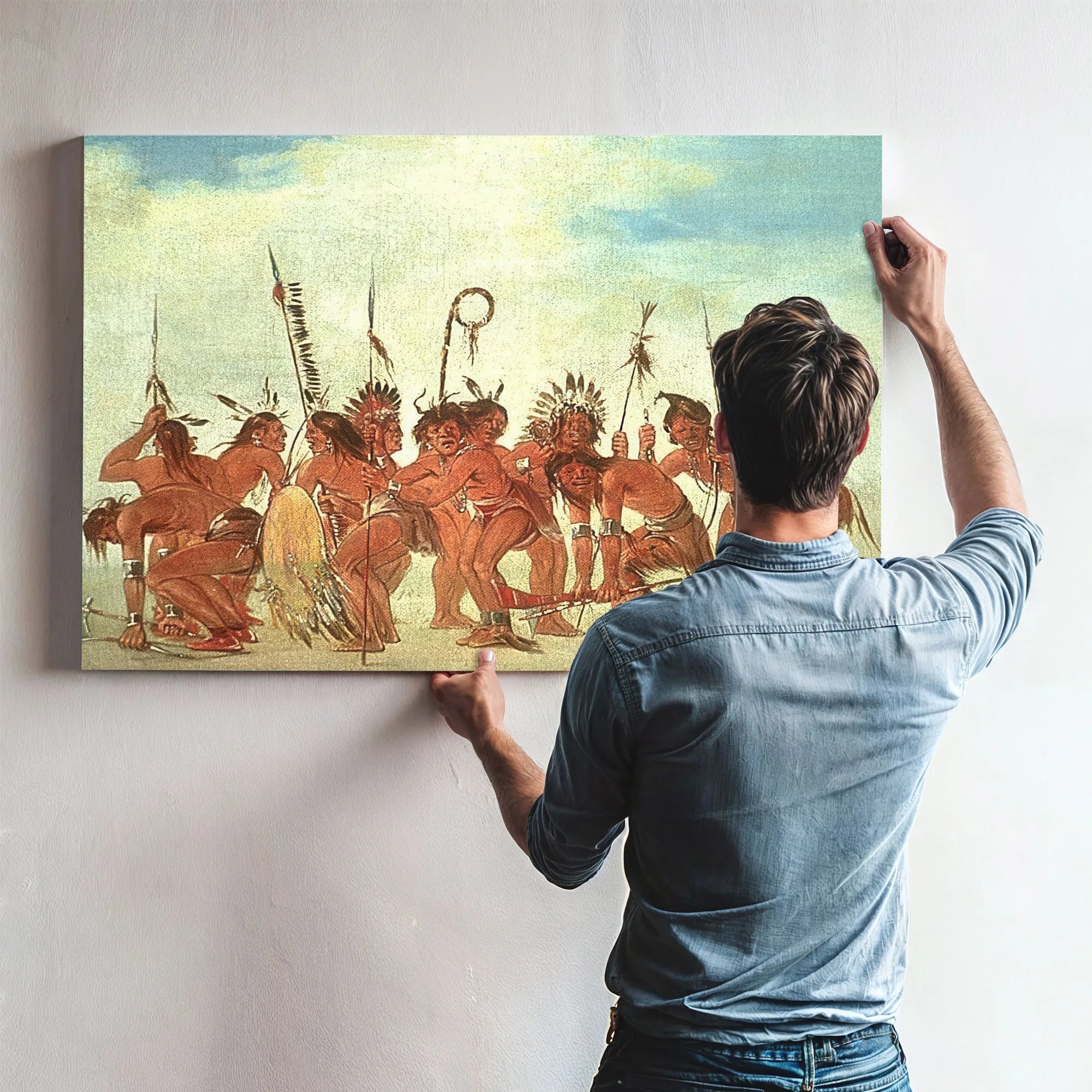 Braves' Dance At Fort Snelling By George Catlin Fine Art Print