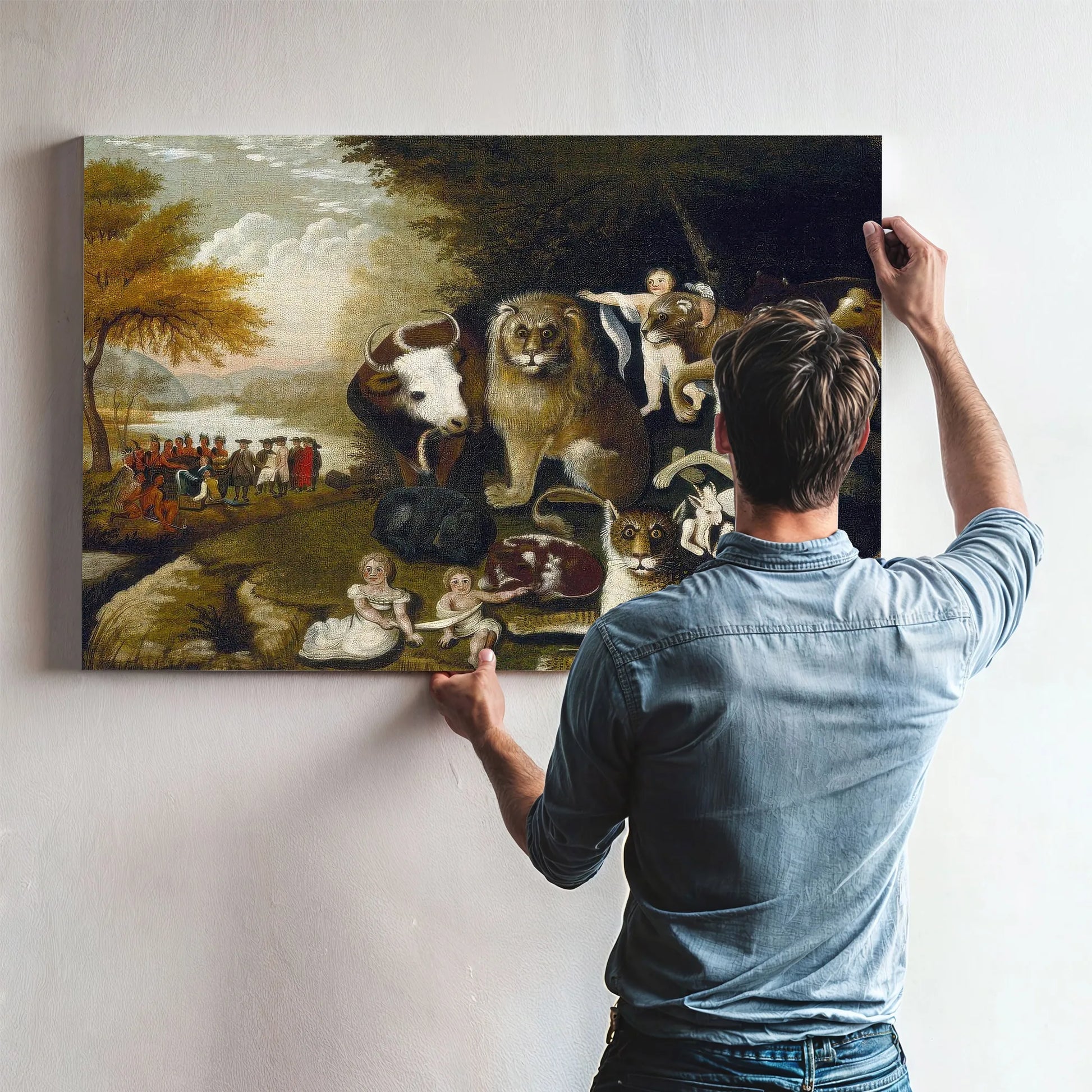 Peaceable Kingdom 1834 By Edward Hicks Fine Art Print