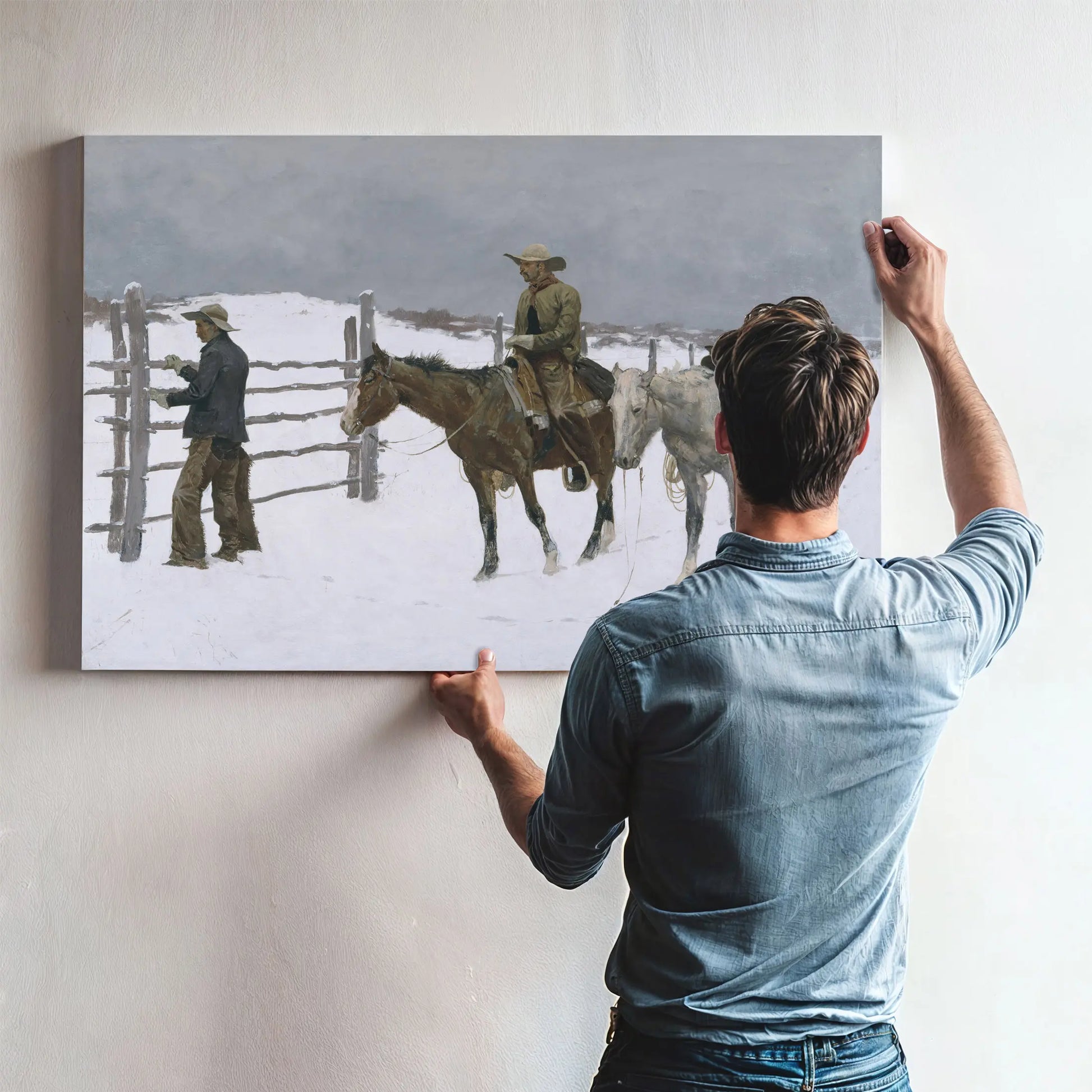 The Fall Of The Cowboy By Frederic S Remington  by Frederic Remington