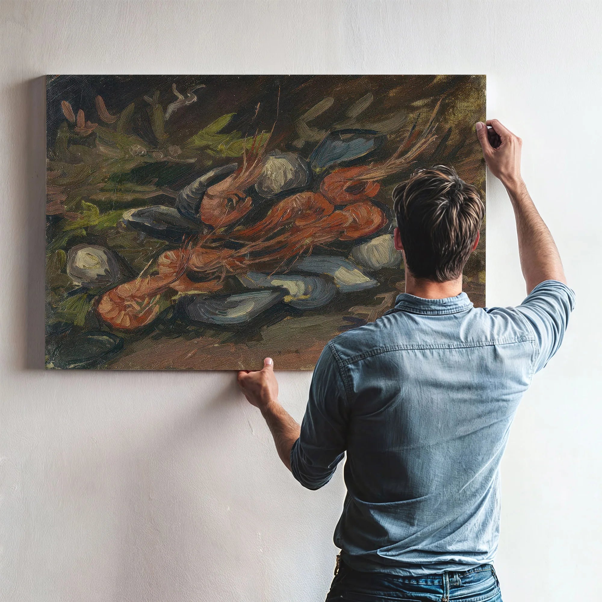 Prawns And Mussels By Vincent Van Gogh Fine Art Print