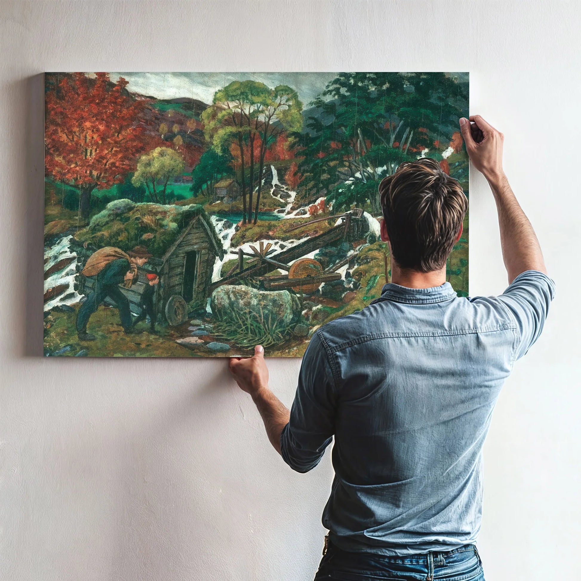 Going To The Mill By Nicolai Astrup Fine Art Print