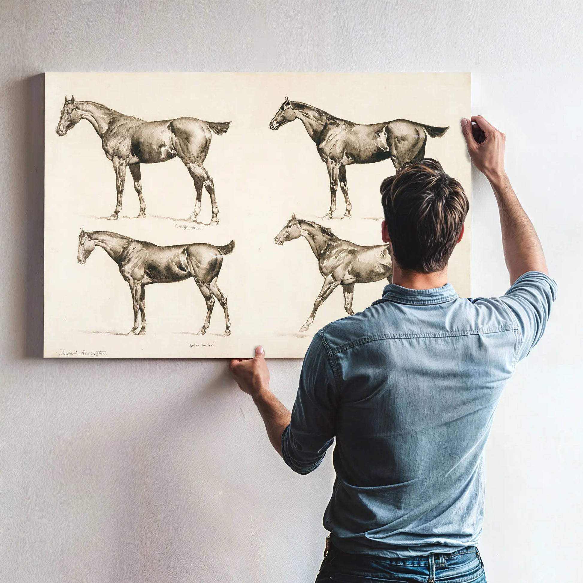 Types Of Saddle Horses by Frederic Remington