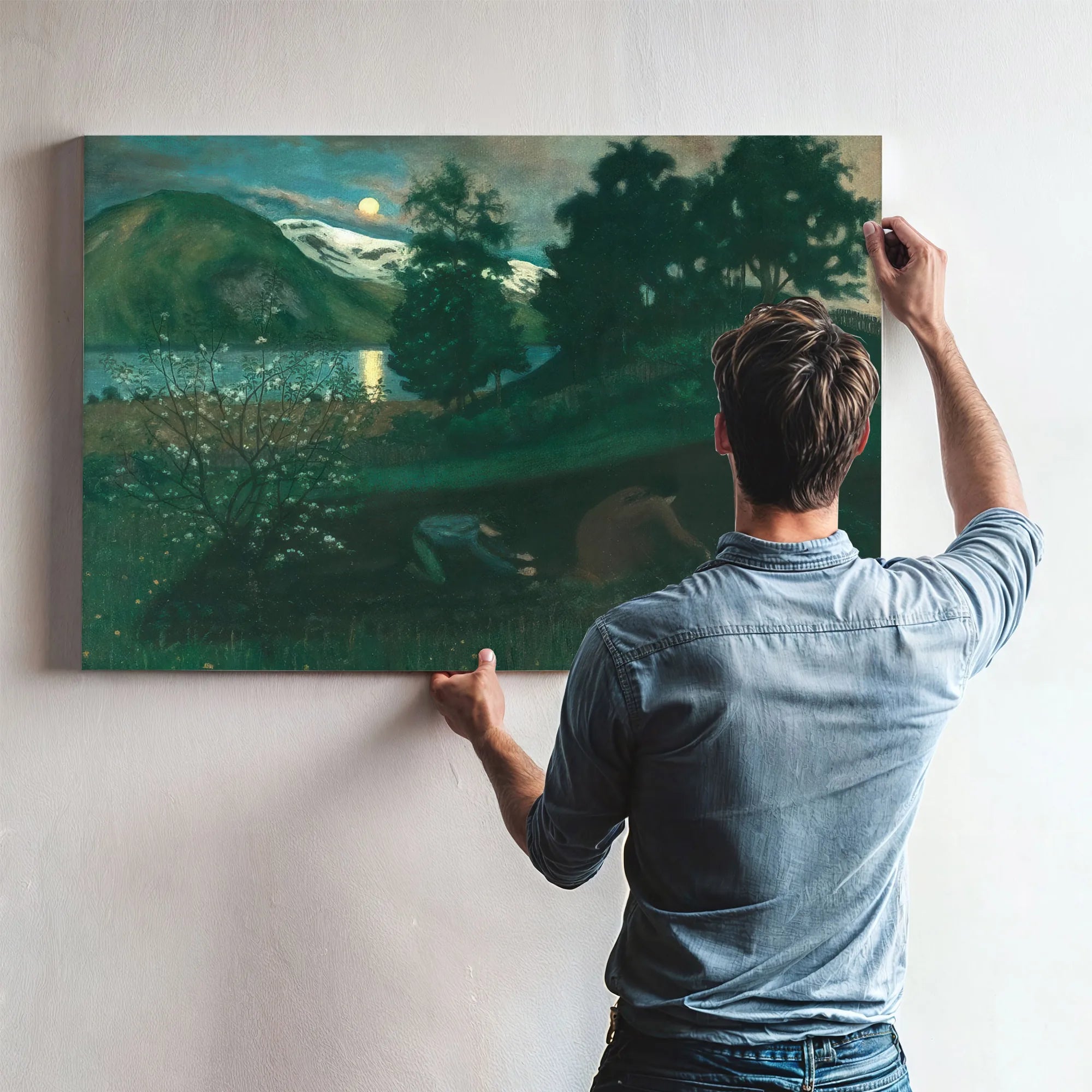 Spring Night In The Garden 1 By Nicolai Astrup Fine Art Print