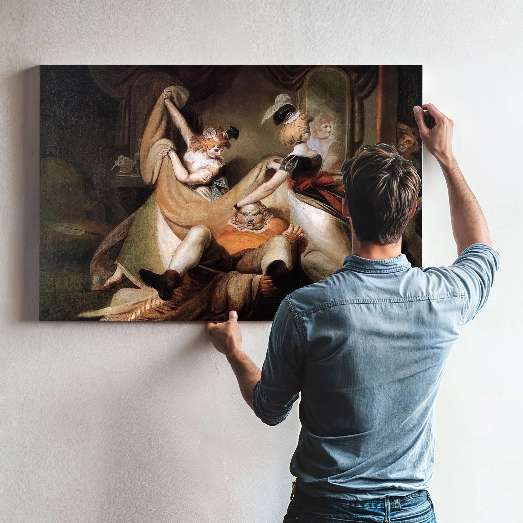 Falstaff In The Laundry Basket By Henry Fuseli Fine Art Print