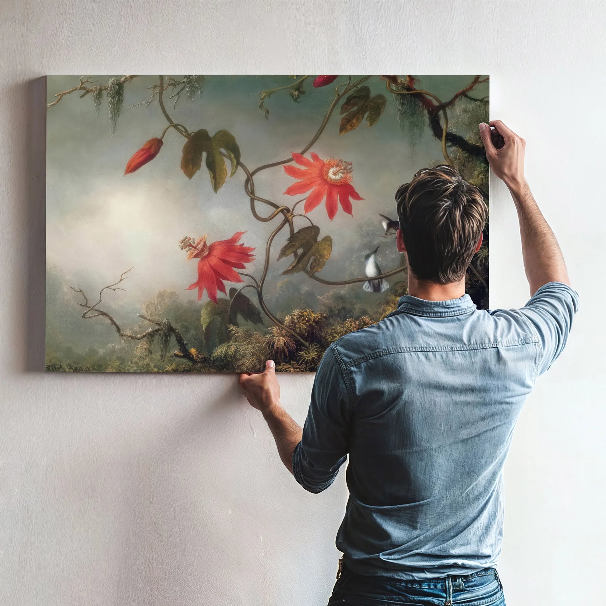 Passion Flowers And Hummingbirds By Martin Johnson Heade Fine Art Print