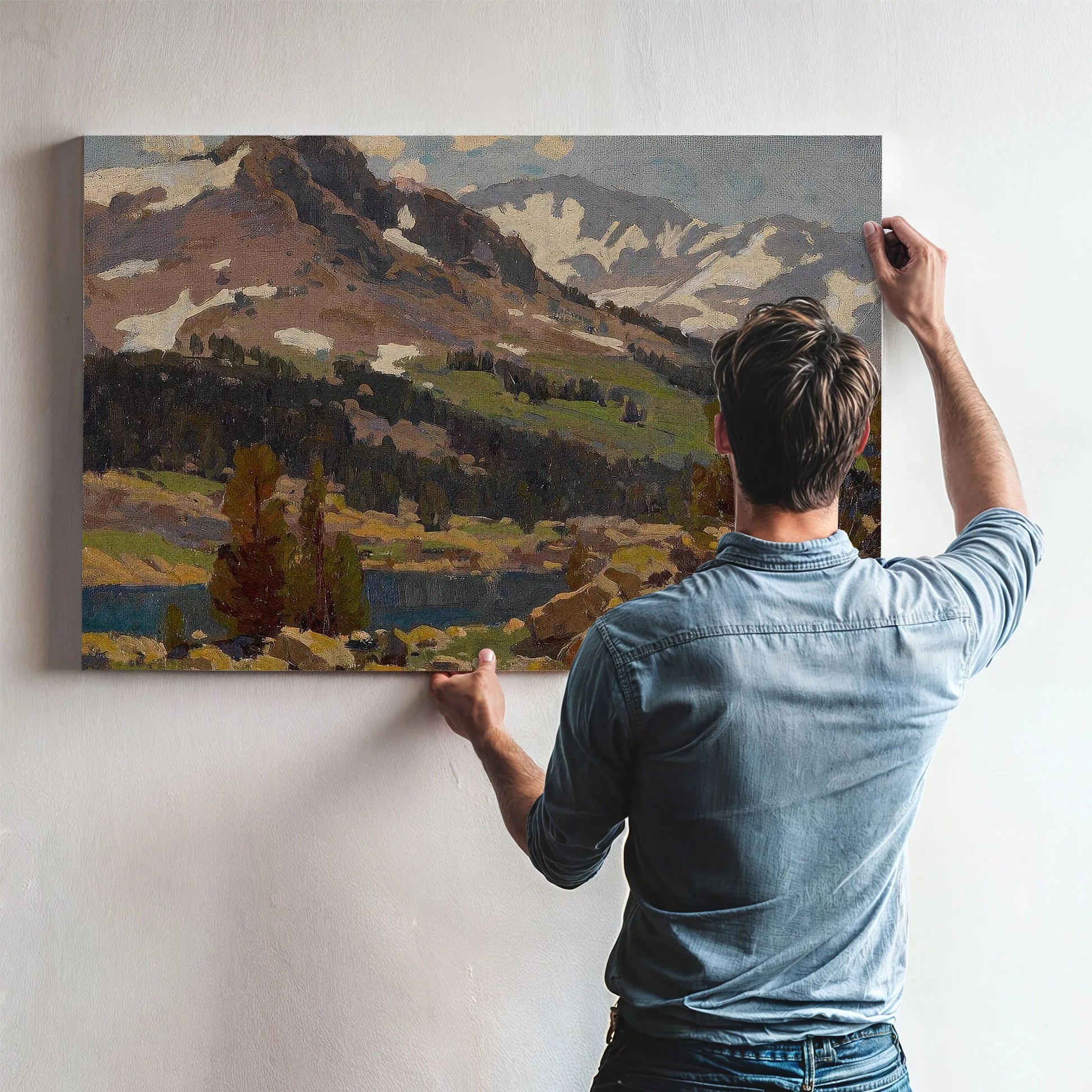 Sierra Slopes And Lake By Edgar Payne Fine Art Print