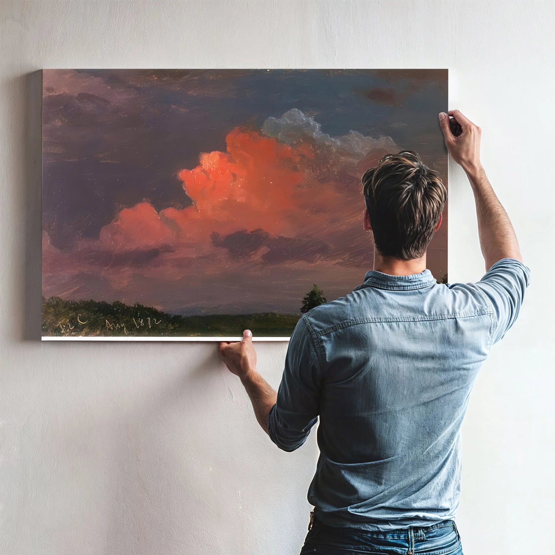 Nightfall Near Olana Hudson Ny By Frederic Edwin Church Fine Art Print