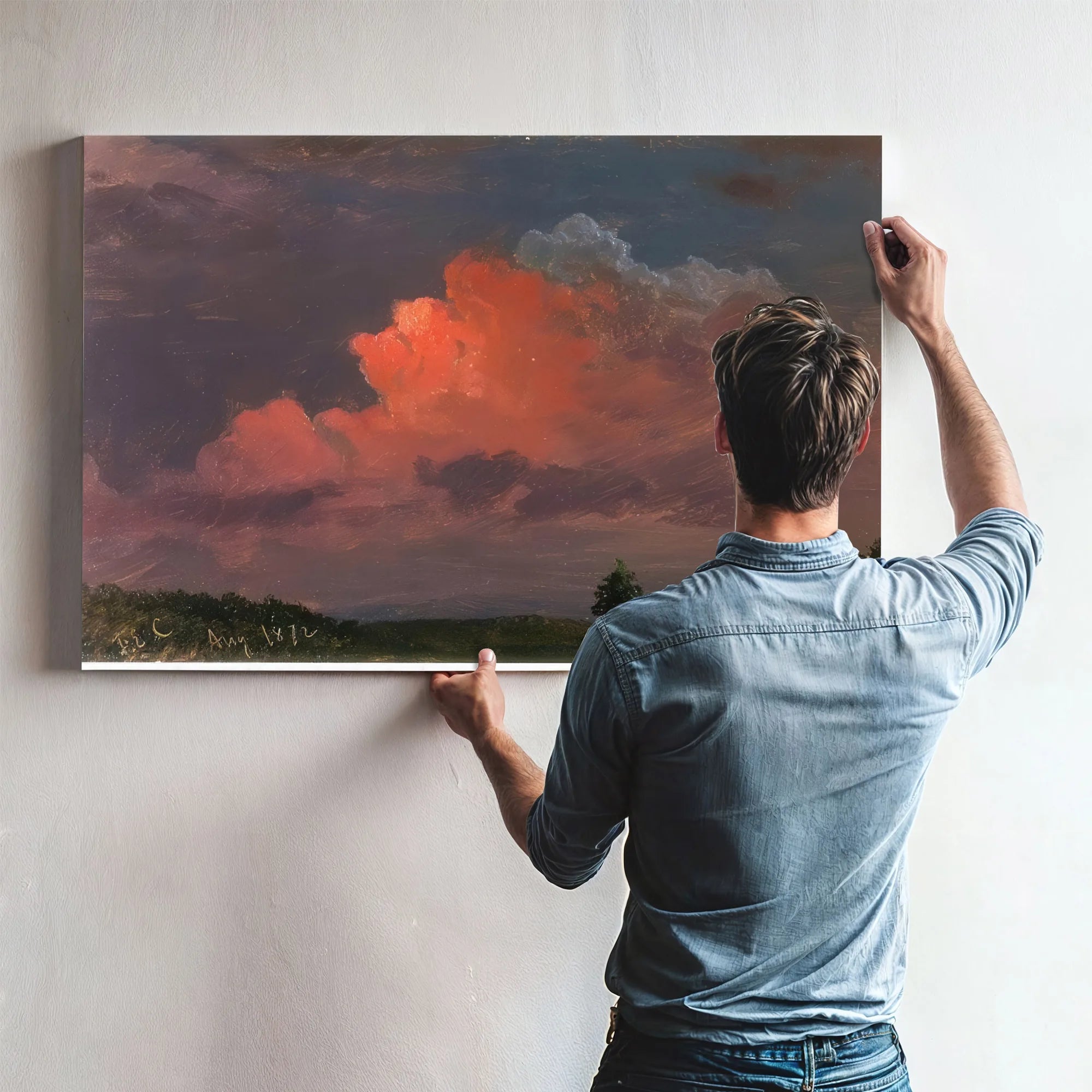 Nightfall Near Olana Hudson Ny By Frederic Edwin Church Fine Art Print