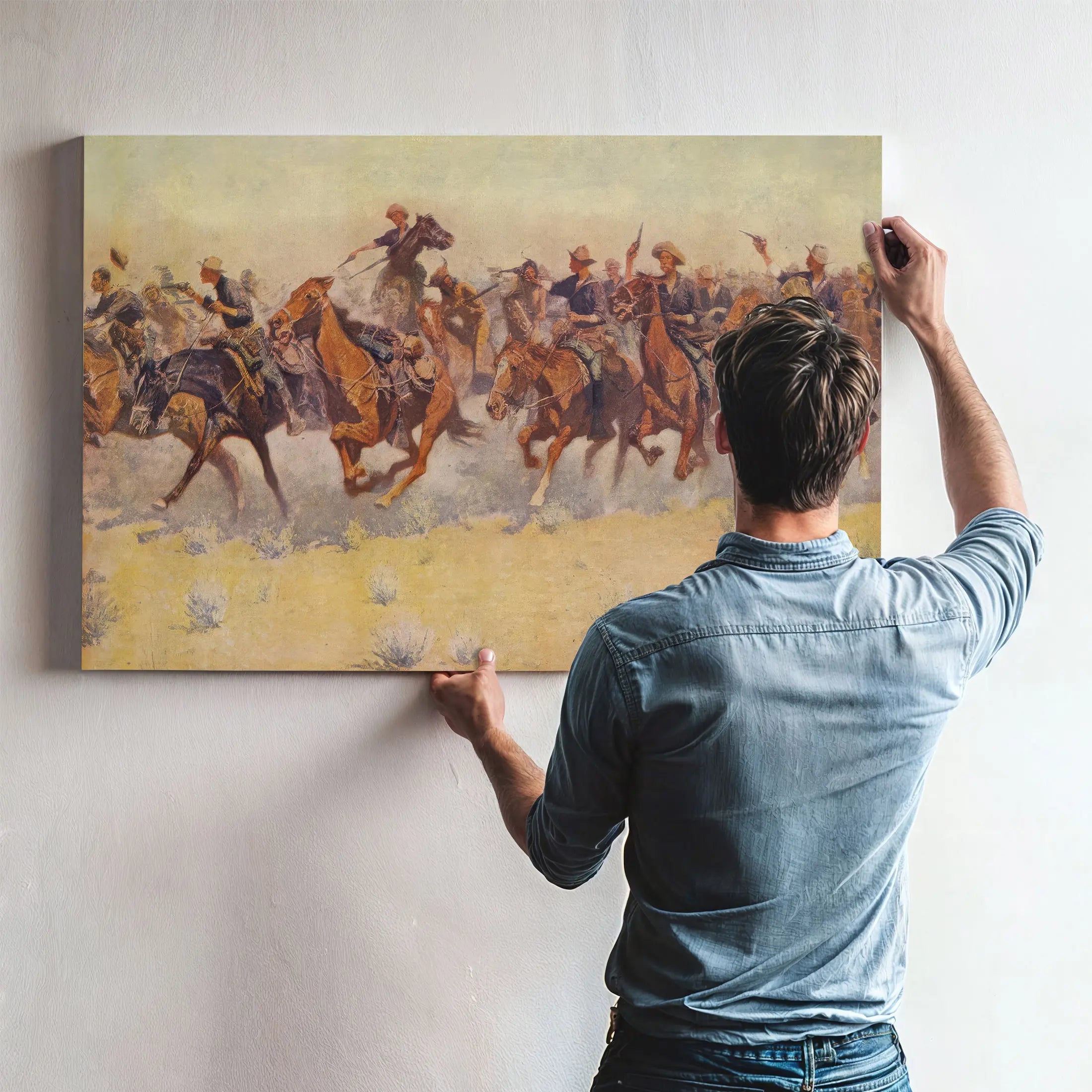 The Charge From Colliers Weekly Pub by Frederic Remington