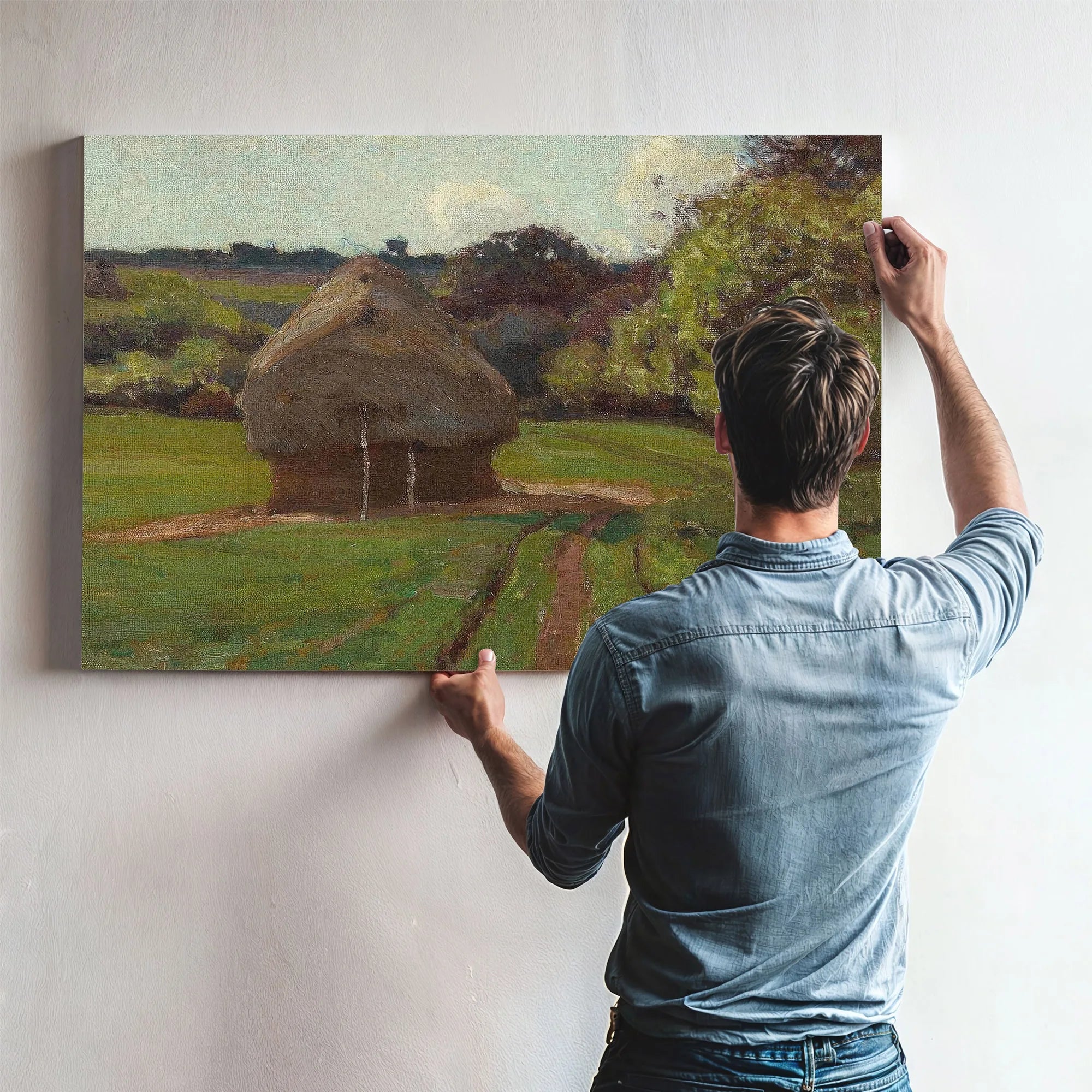 Haystacks By William Wendt Fine Art Print