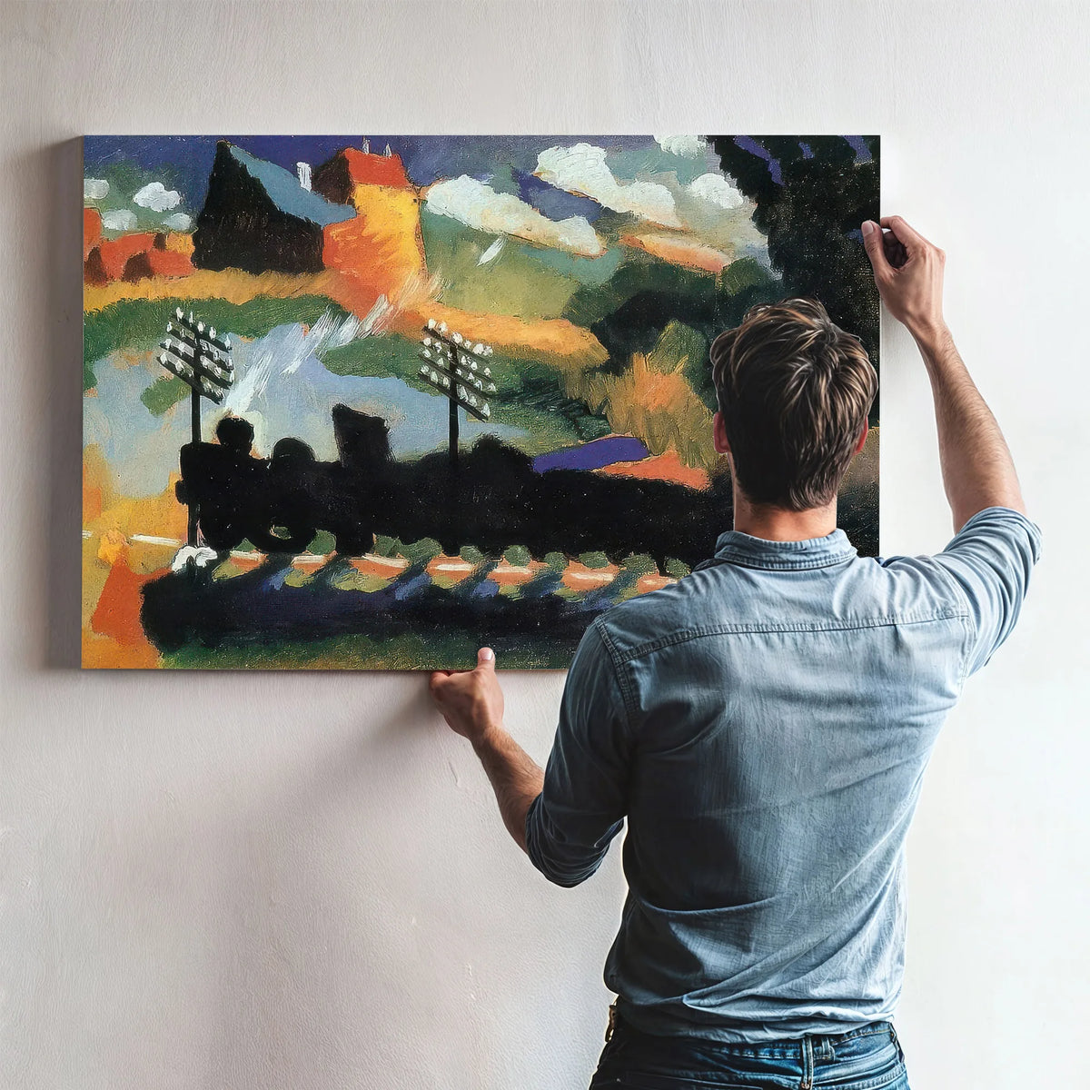 Murnau View With Railway And Castle By Wassily Kandinsky Fine Art Print