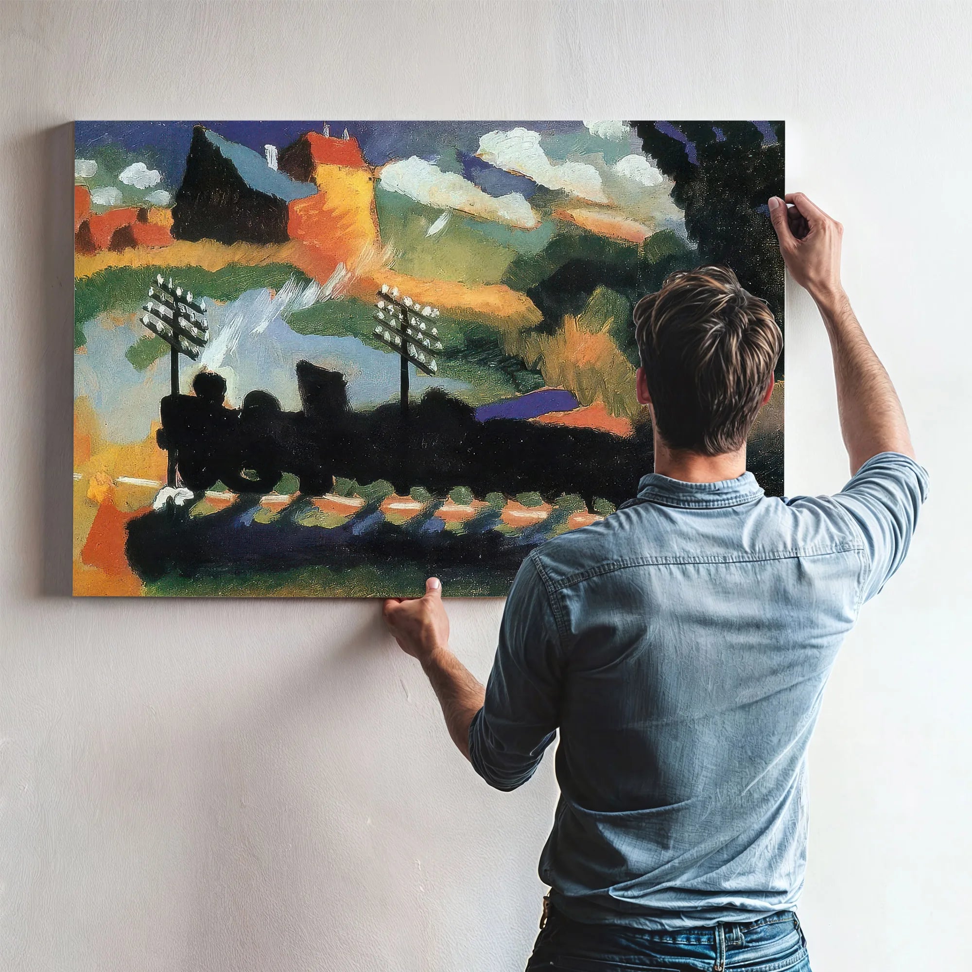 Murnau View With Railway And Castle By Wassily Kandinsky Fine Art Print