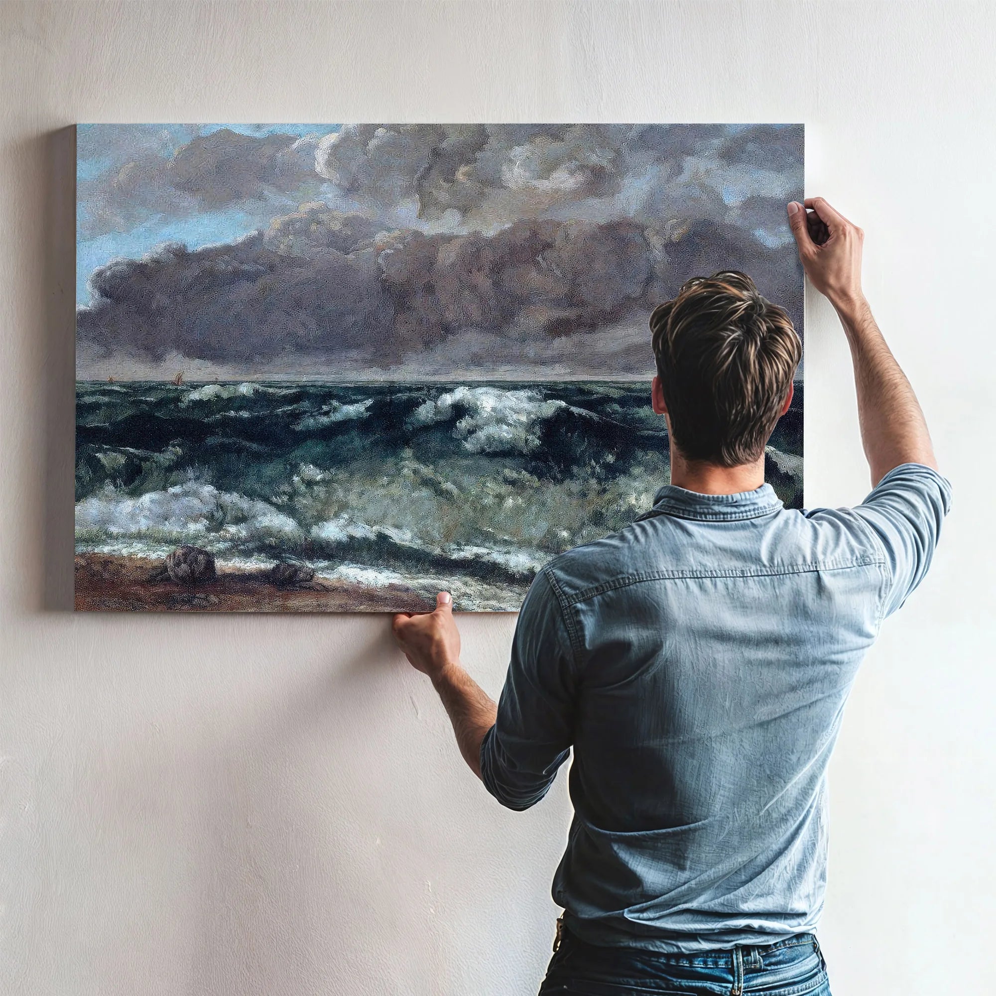 La Vague By Gustave Courbet Fine Art Print