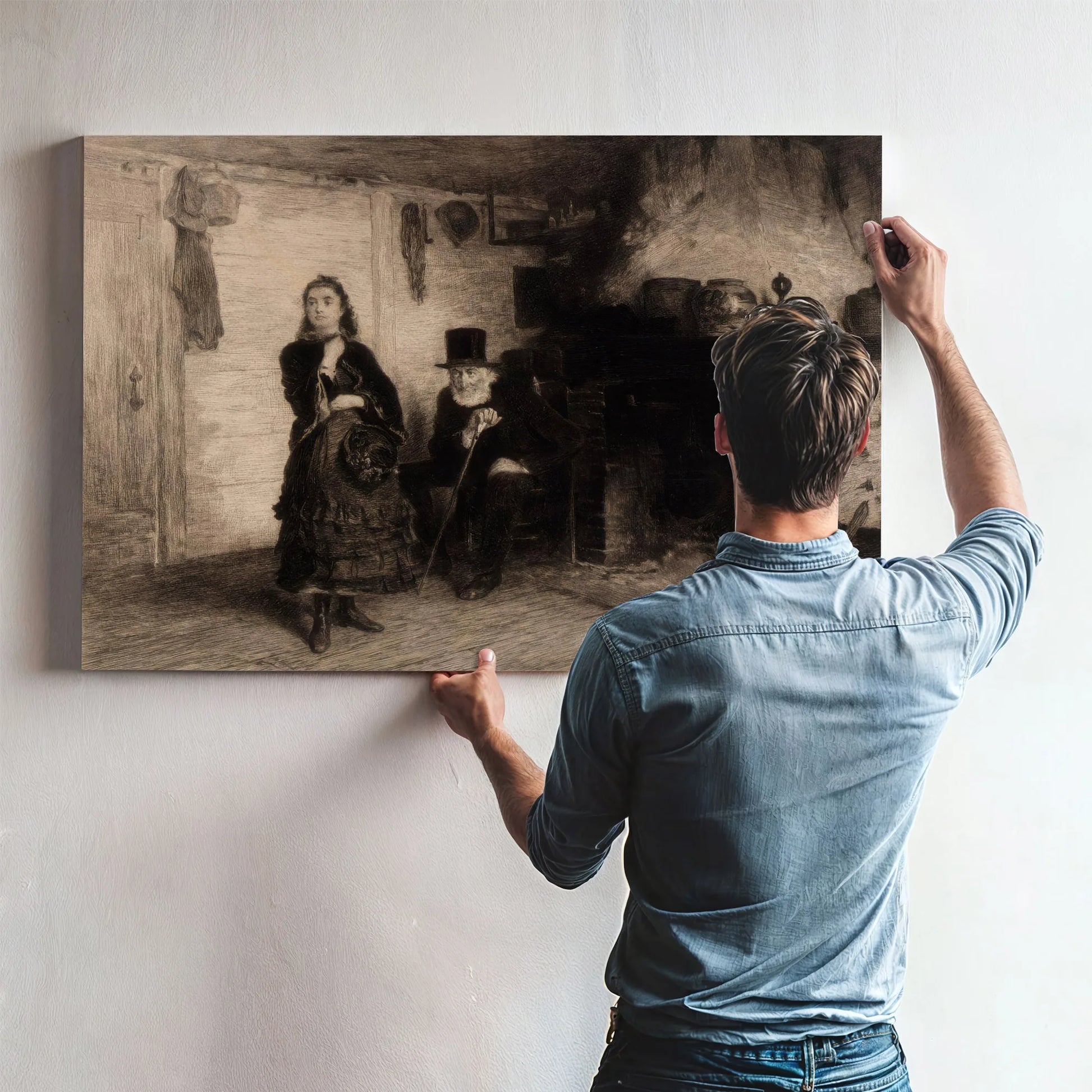 The Reprimand By Eastman Johnson Fine Art Print