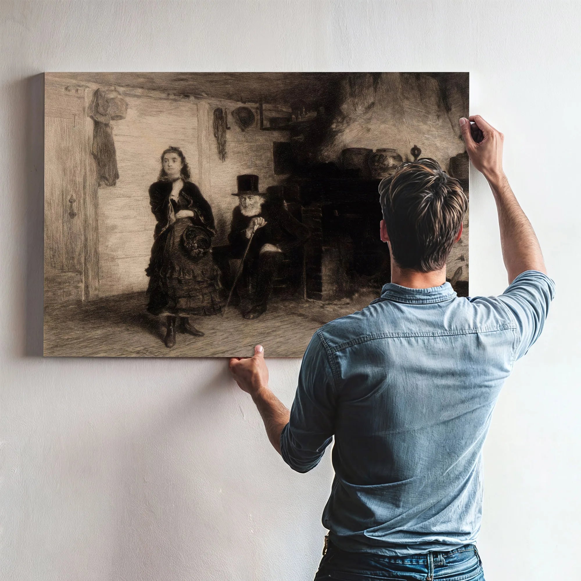 The Reprimand By Eastman Johnson Fine Art Print
