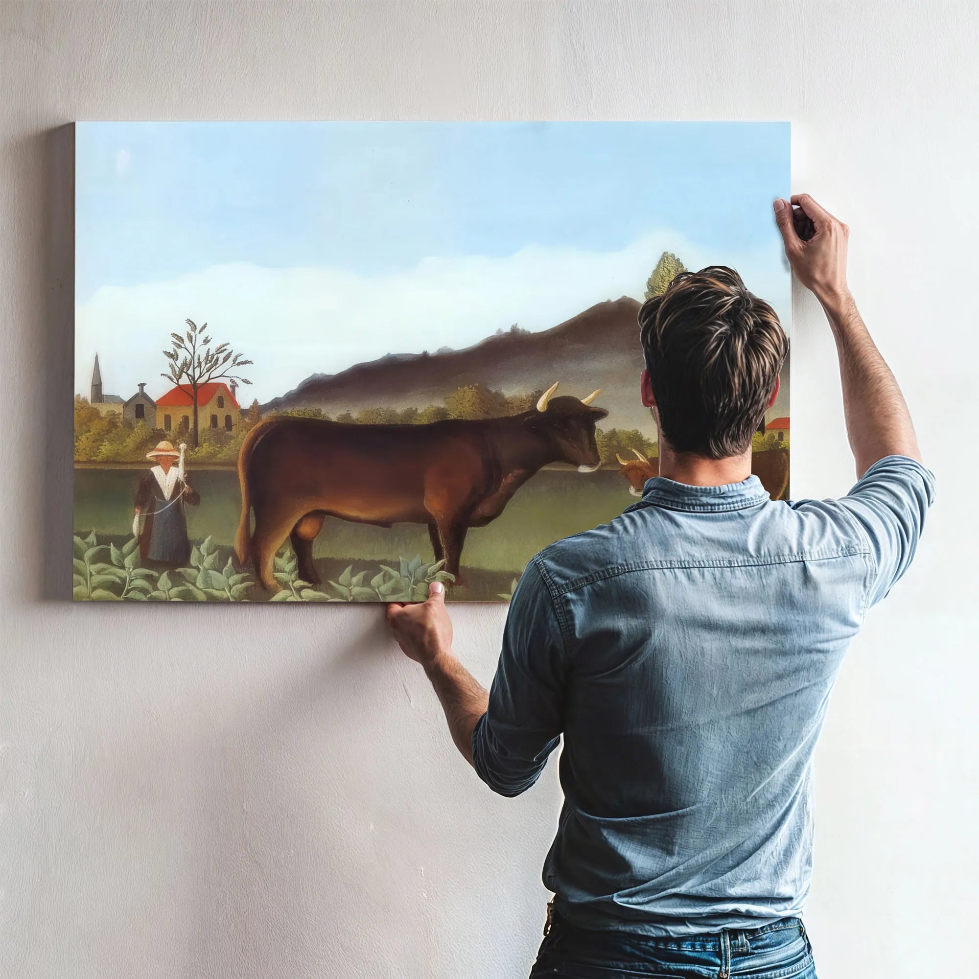 Landscape With Cattle 1895 1900 By Henri Rousseau Fine Art Print