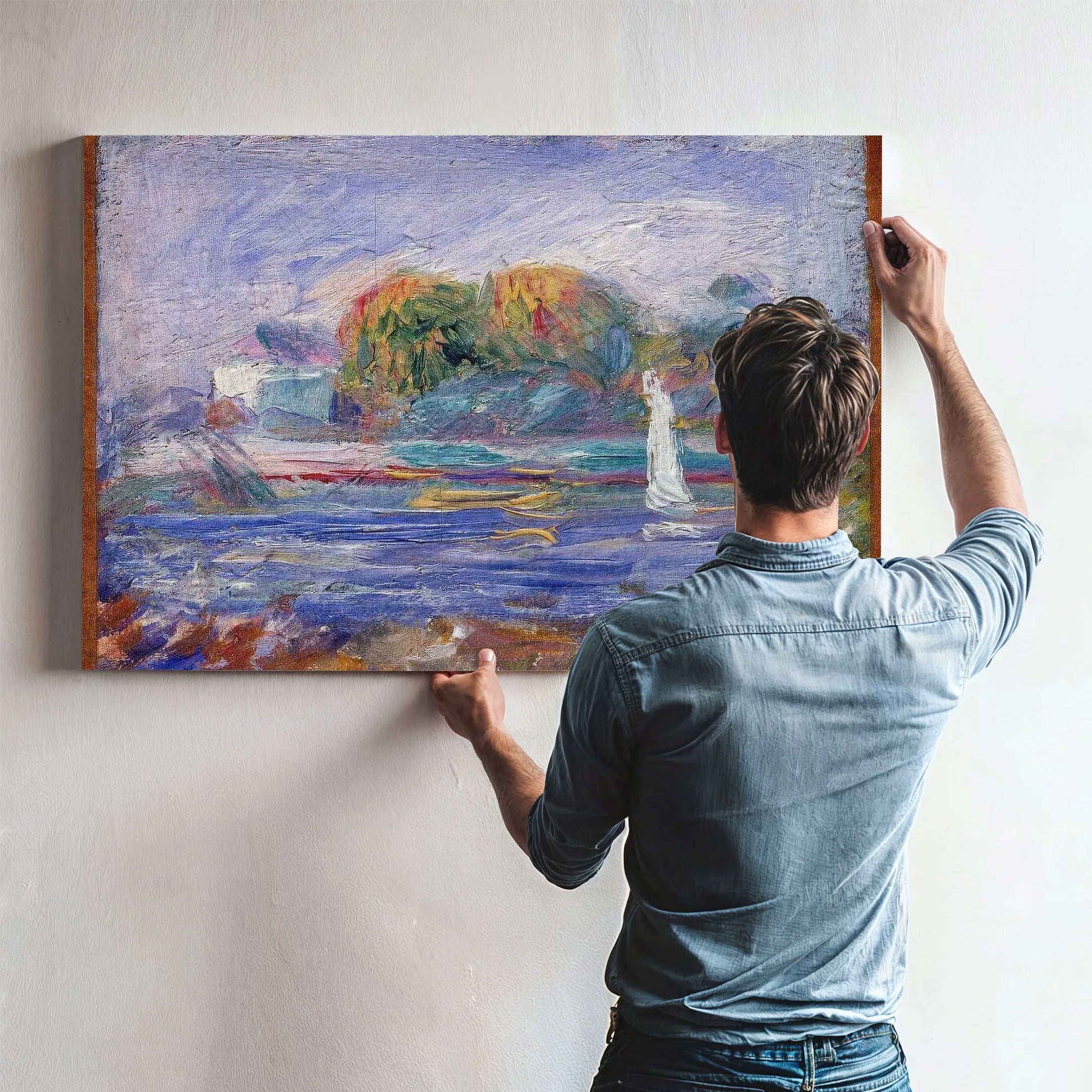 The Blue River By Pierre August Renoir Fine Art Print