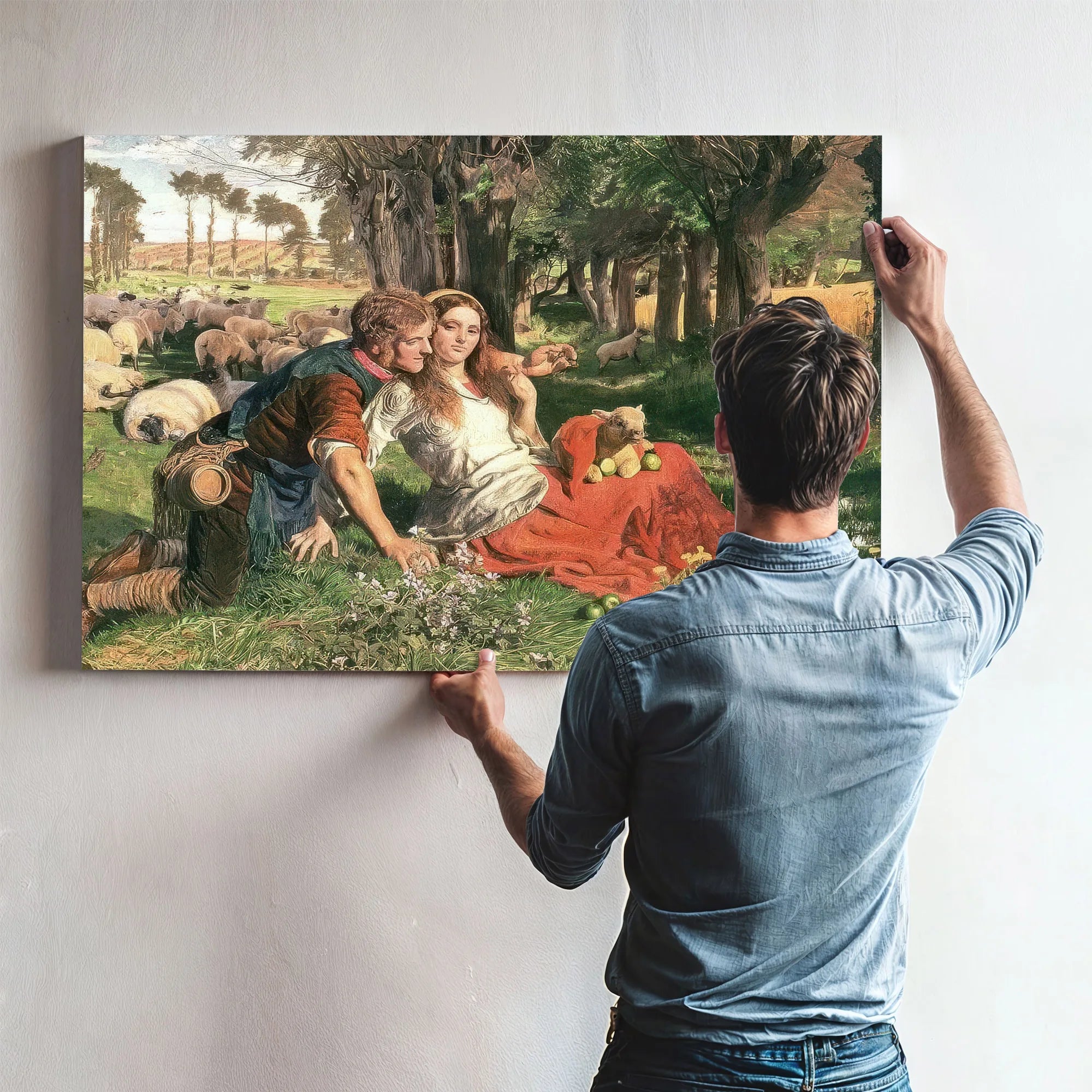 The Hireling Sheperd By William Holman Hunt Fine Art Print