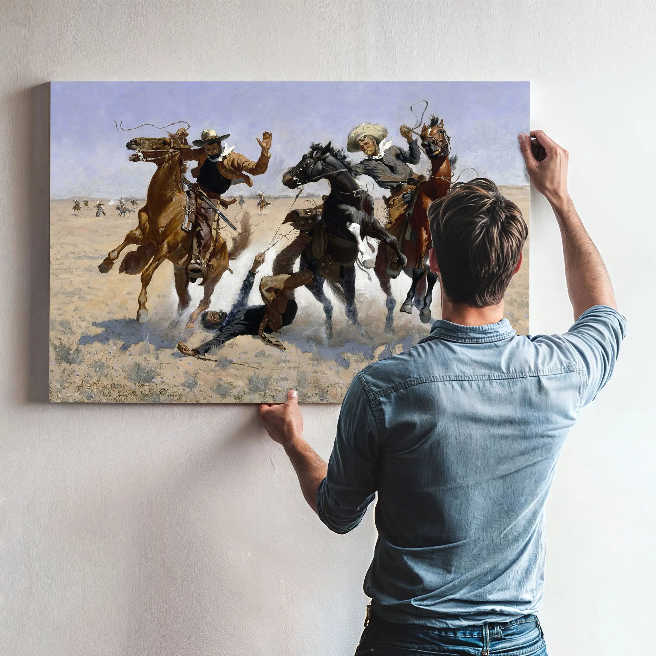 Aiding A Comrade by Frederic Remington