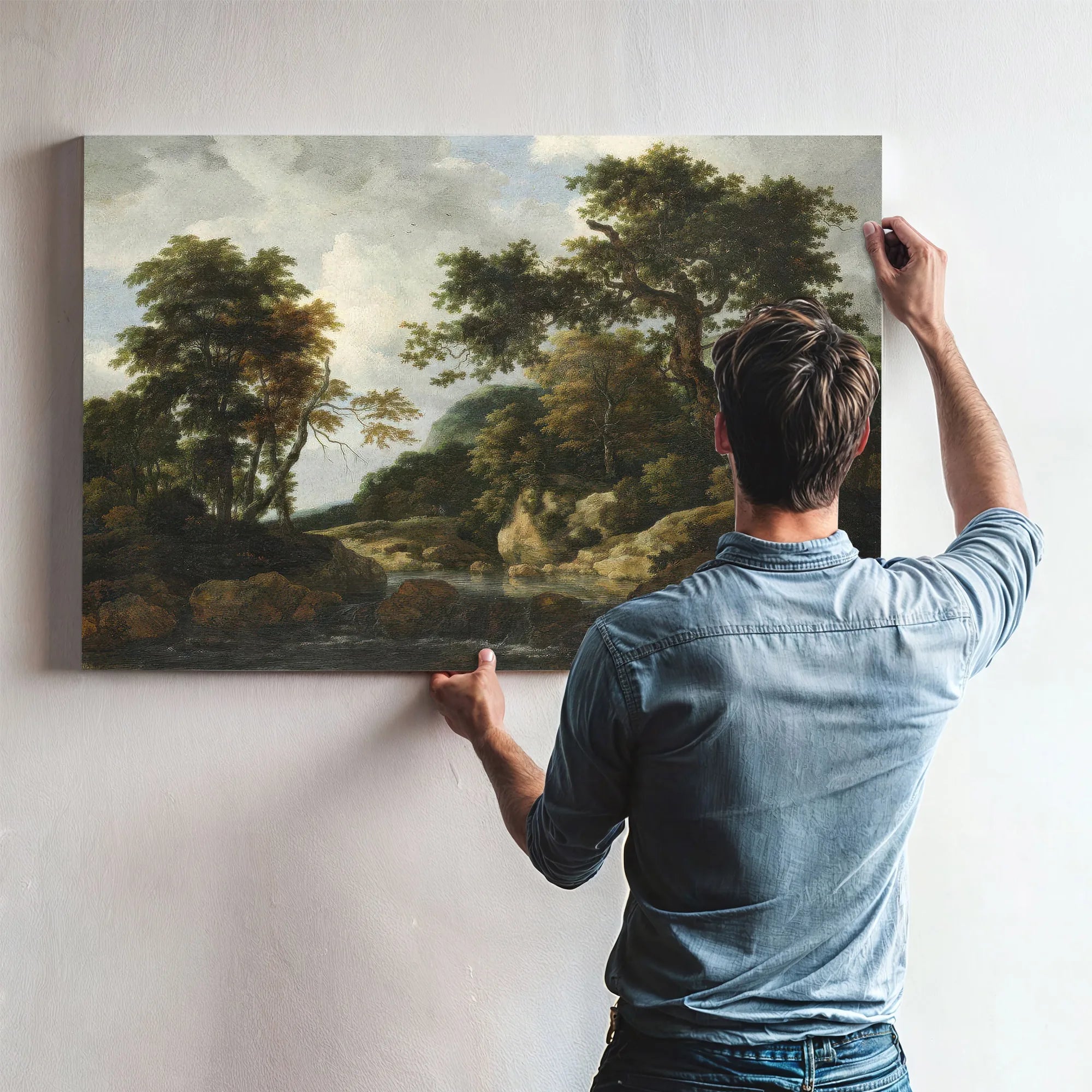 The Forest Stream By Jacob Van Ruisdael Fine Art Print
