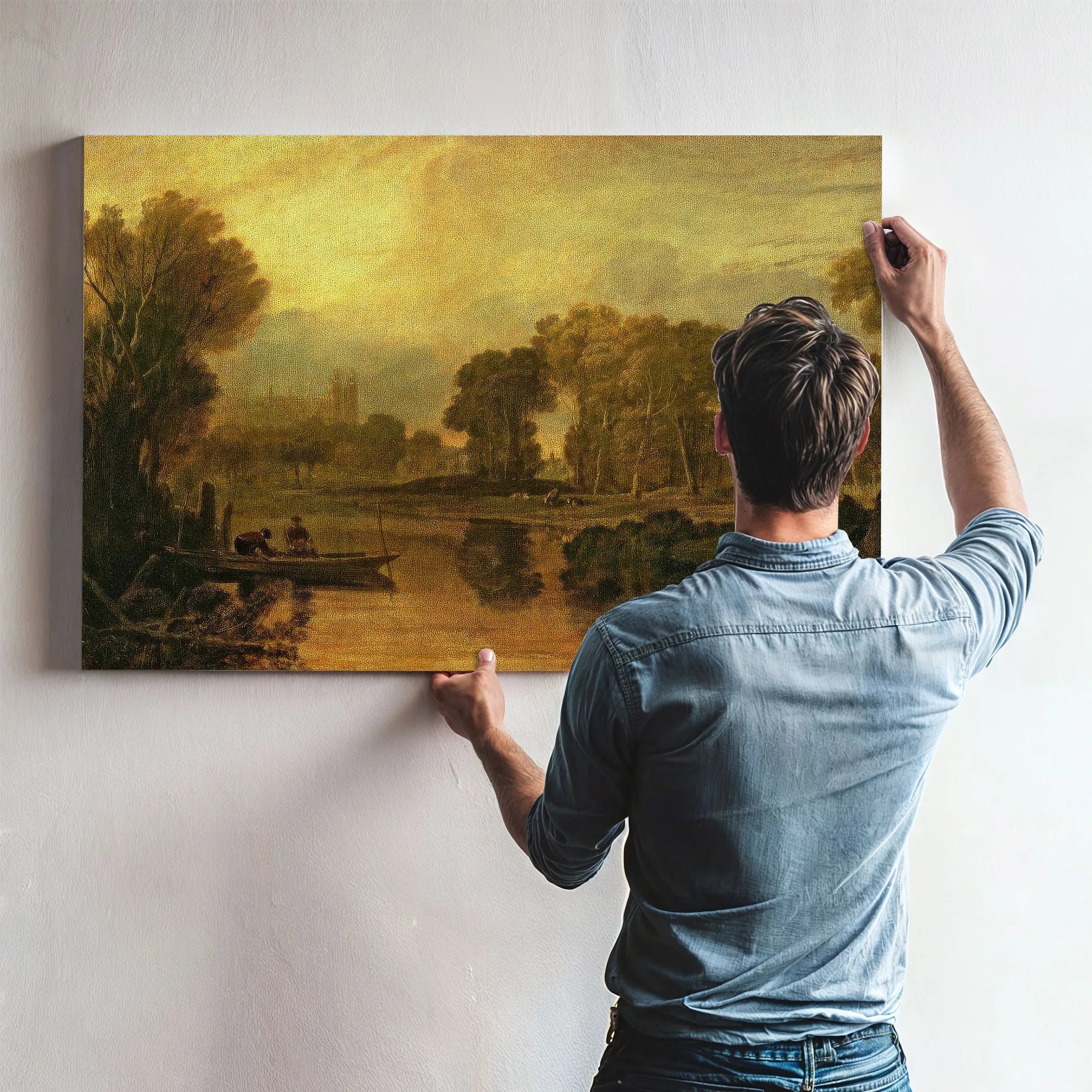 Eton College From The River Or The Thames At Eton By Joseph Mallord William Turner Fine Art Print
