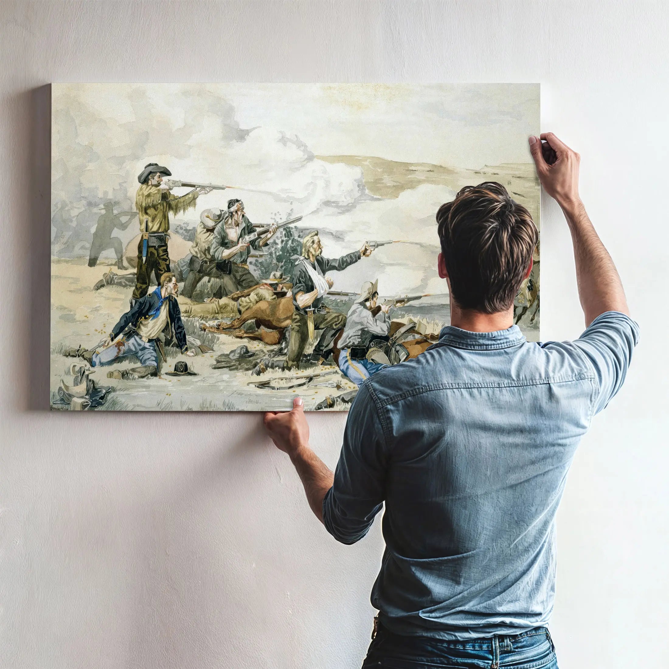 Battle Of Beecher S Island by Frederic Remington