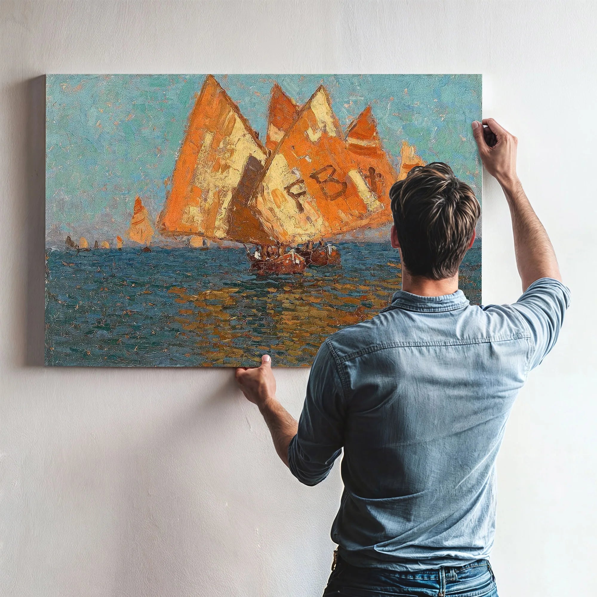 Italian Boats On The Mediterranean By Edgar Payne Fine Art Print