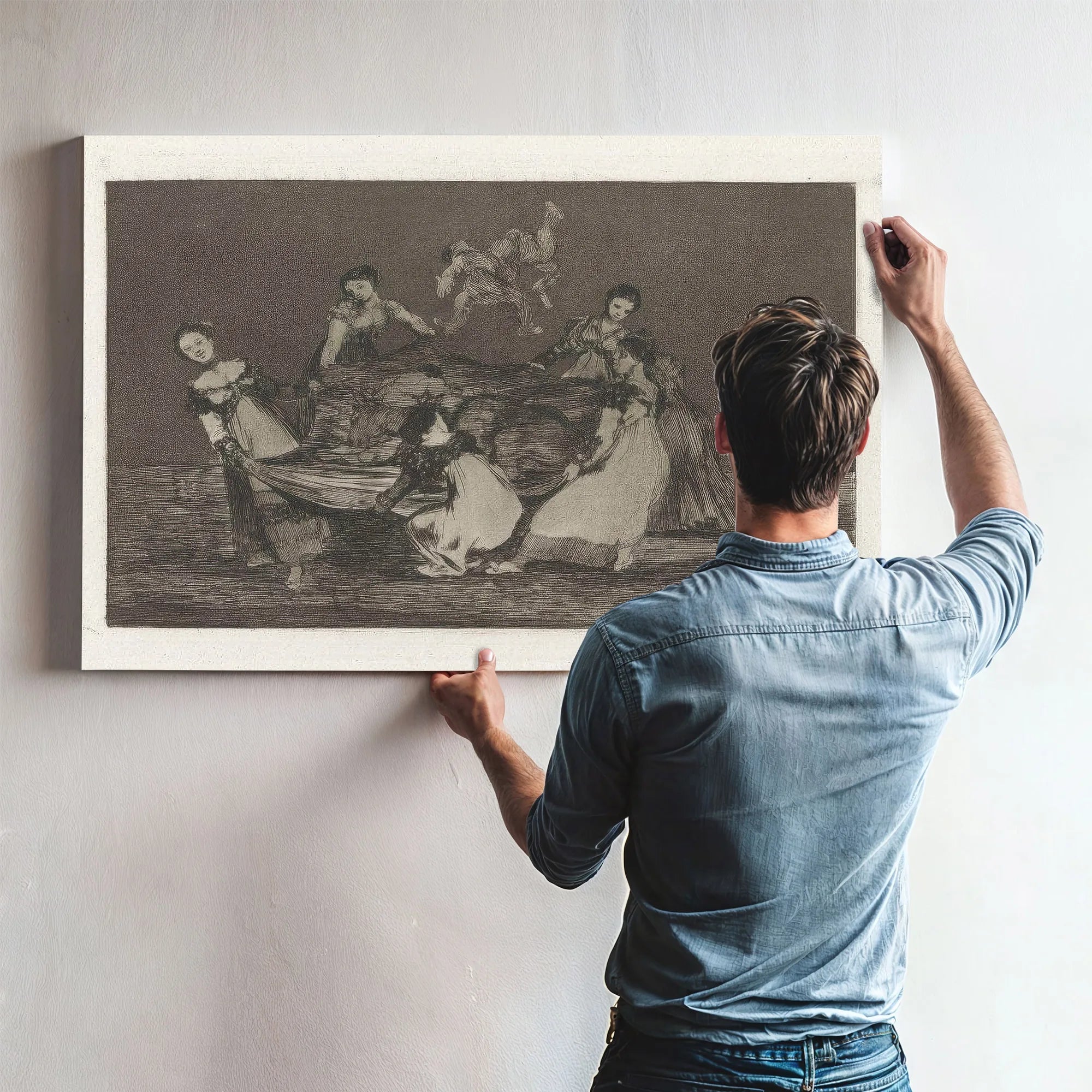 Disparate Femenino (Feminine Folly) Also Known As Pesa Mas Que Un Burro Muerto (Heavier Than A Dead Donkey) From The Series Los Disparates (Los Proverbios) By Francisco De Goya Fine Art Print