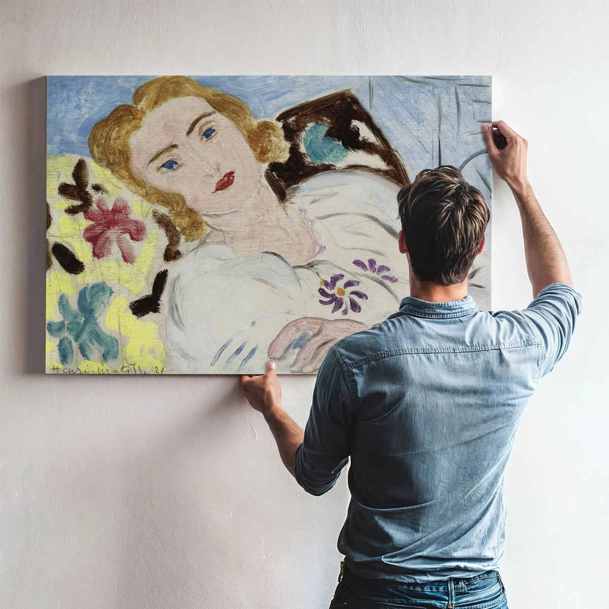 Woman With A Cat by Henri Matisse
