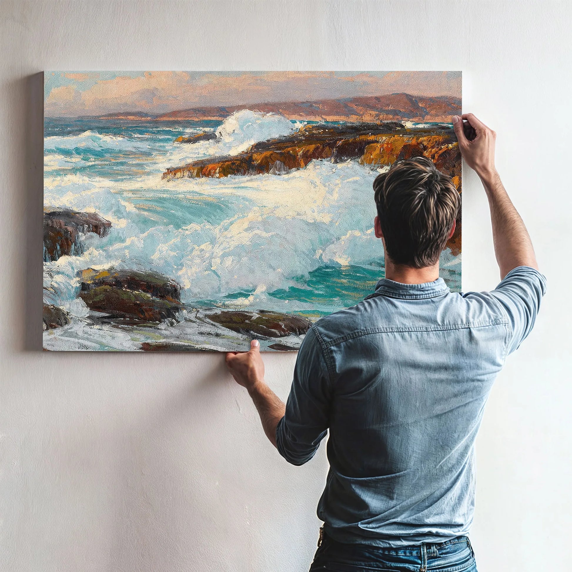 High Surf Along The Laguna Coast By Edgar Payne Fine Art Print