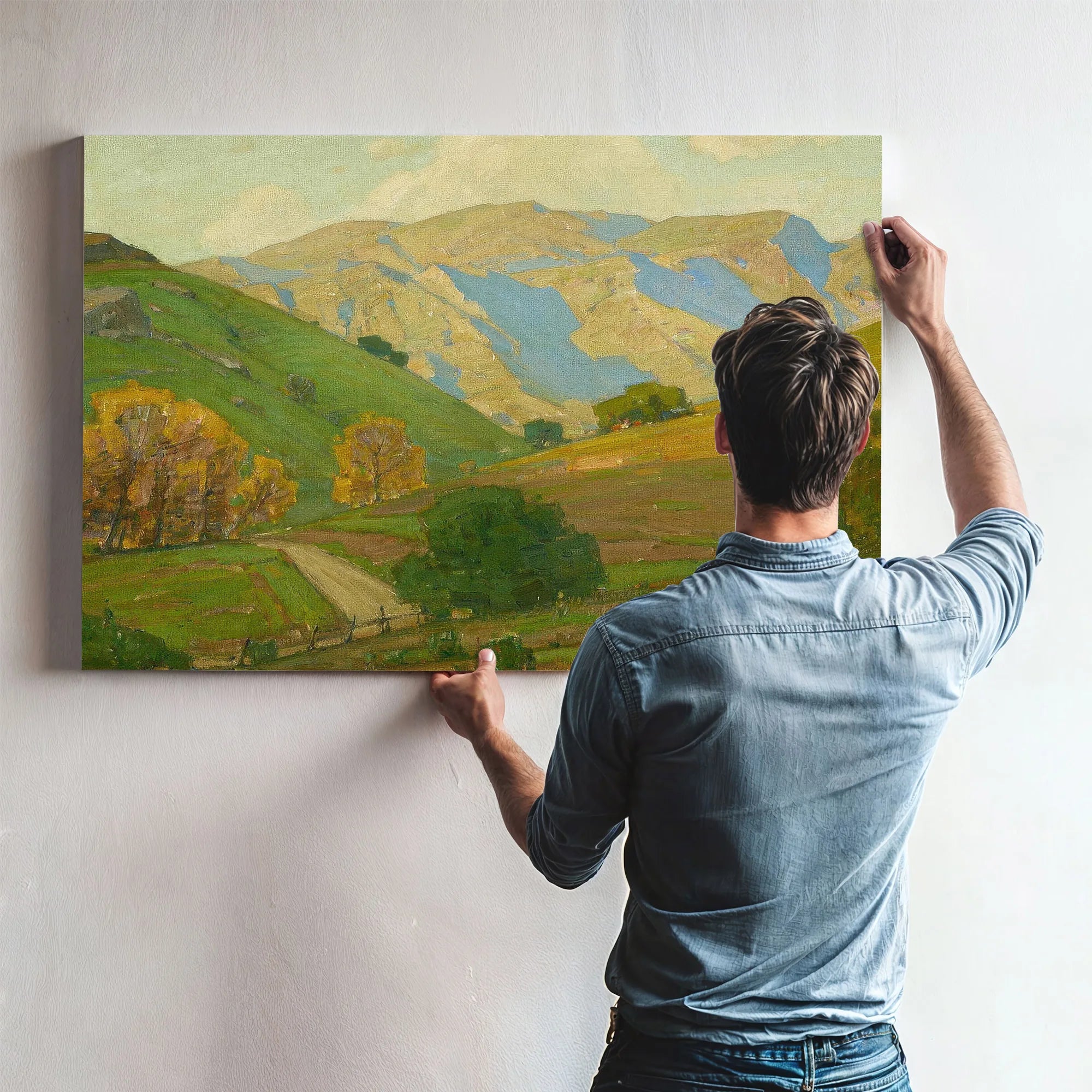 Gentle Evening Bendeth By William Wendt Fine Art Print