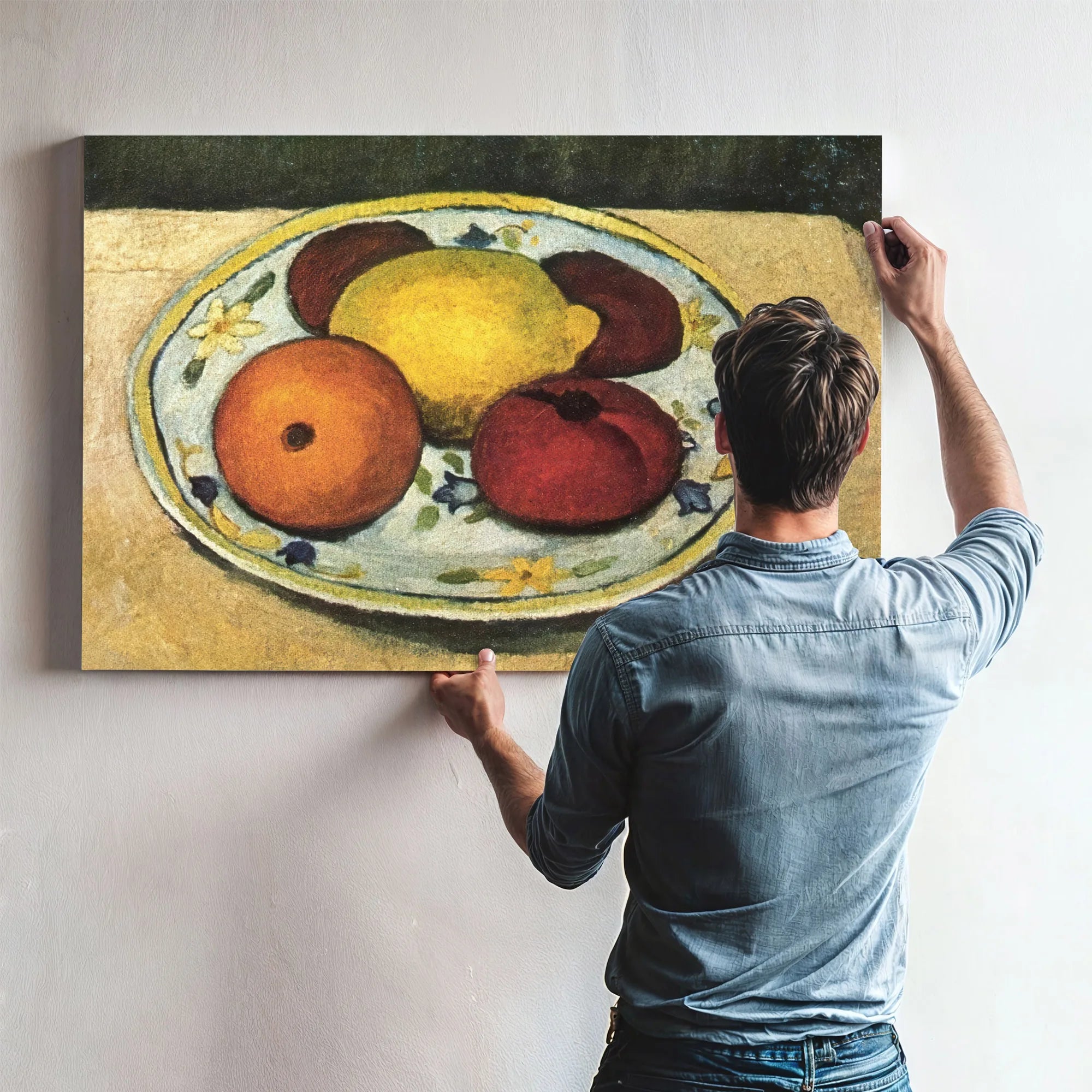 Still Life With Leaf Plant, Lemon And Orange By Paula Modersohn Becker Fine Art Print