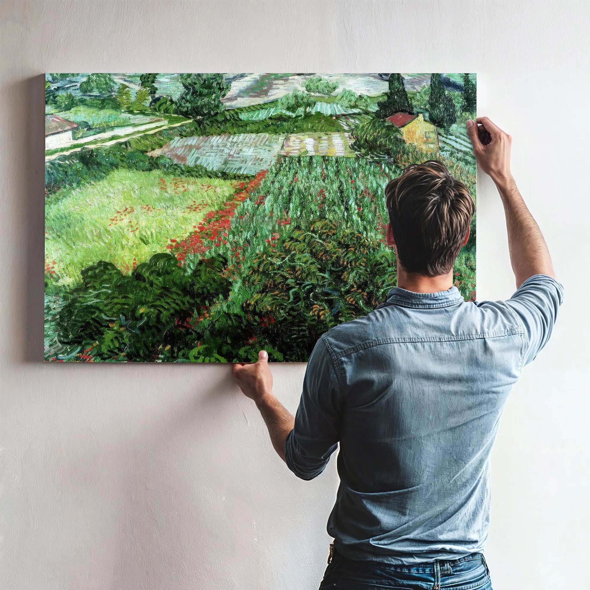 Field With Poppies By Vincent Van Gogh Fine Art Print